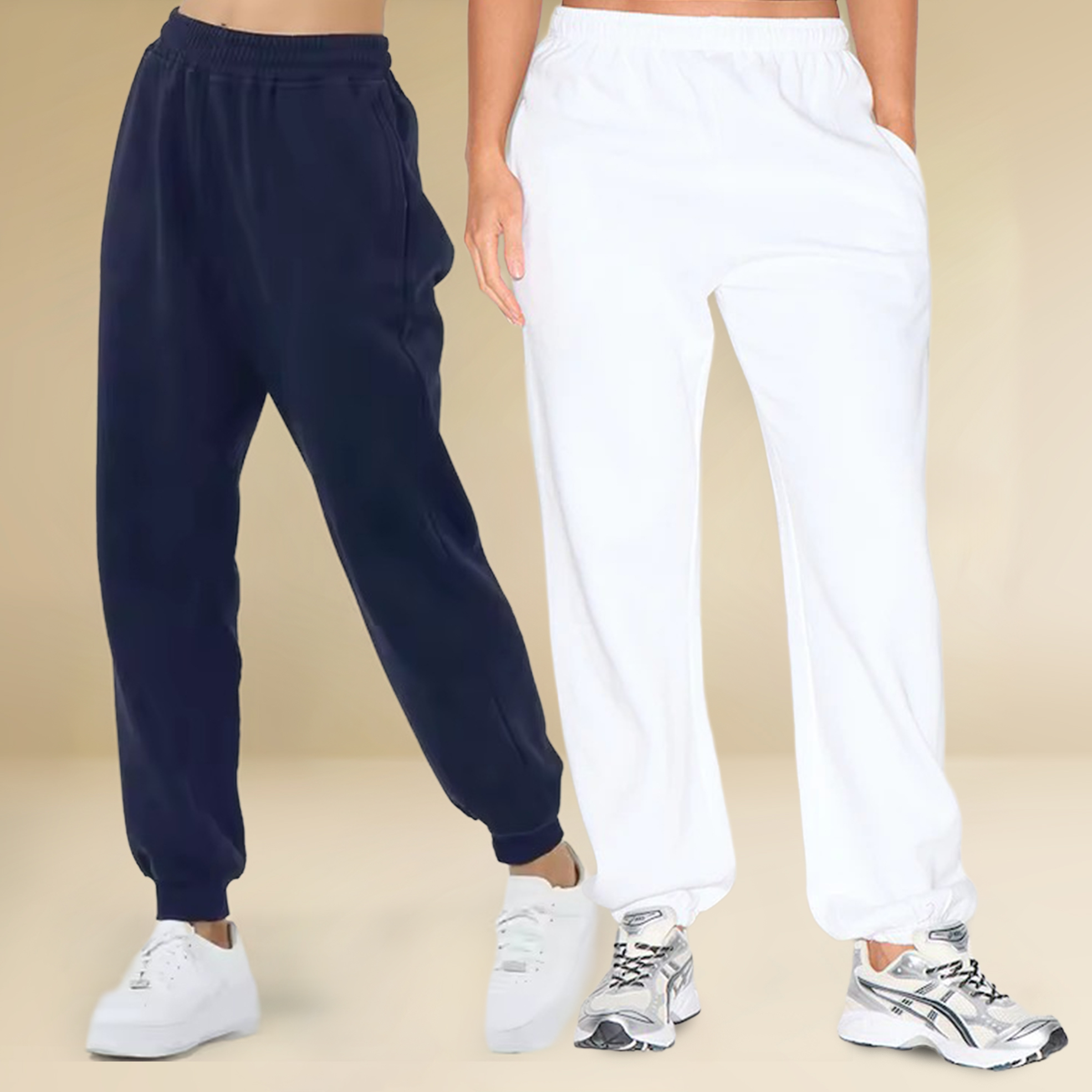 2x Ladies Fleece Lined Joggers