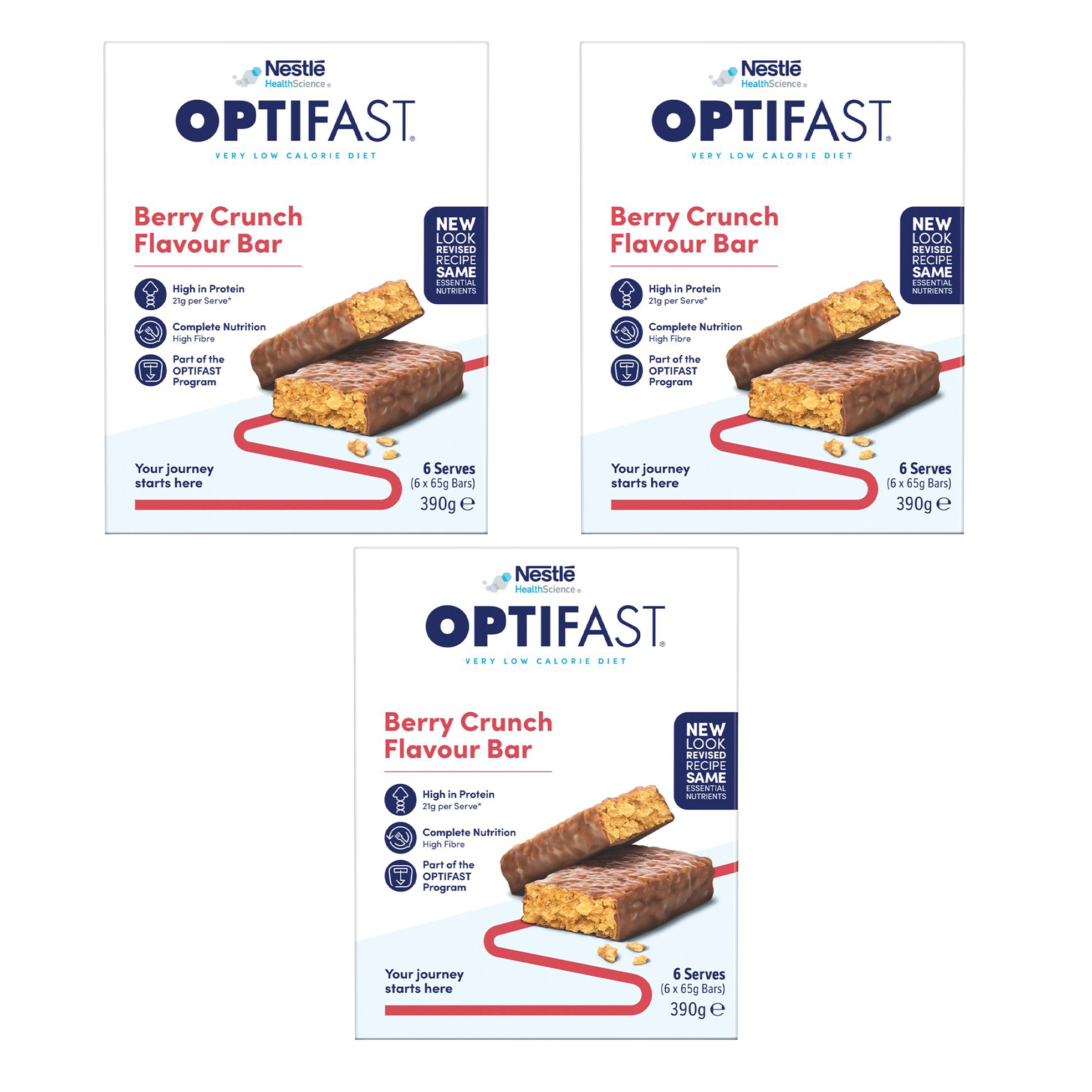 3x 6's 65g High Protein Crunch Bars