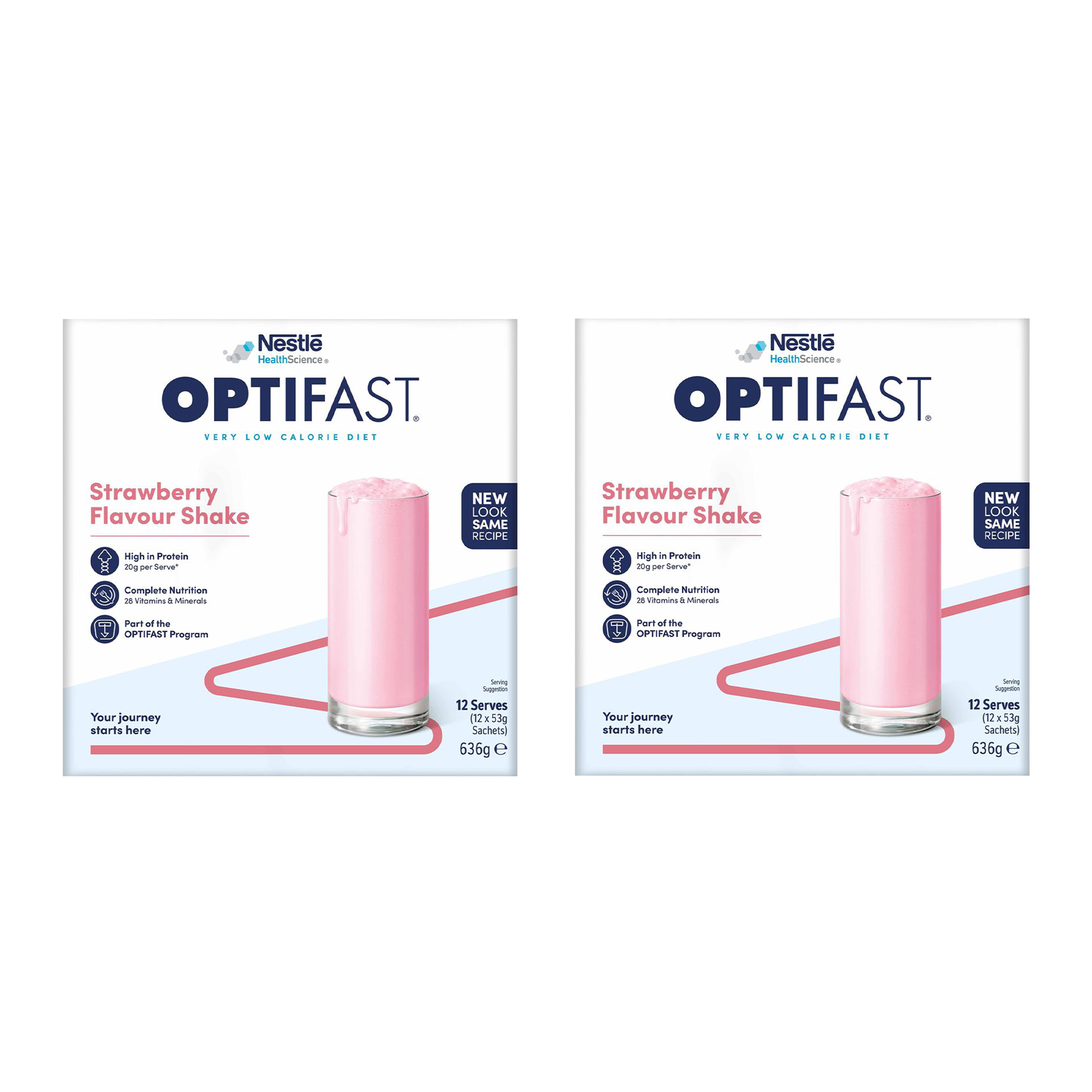 2x 12's 53g High Protein Strawberrry Flavoured Shakes