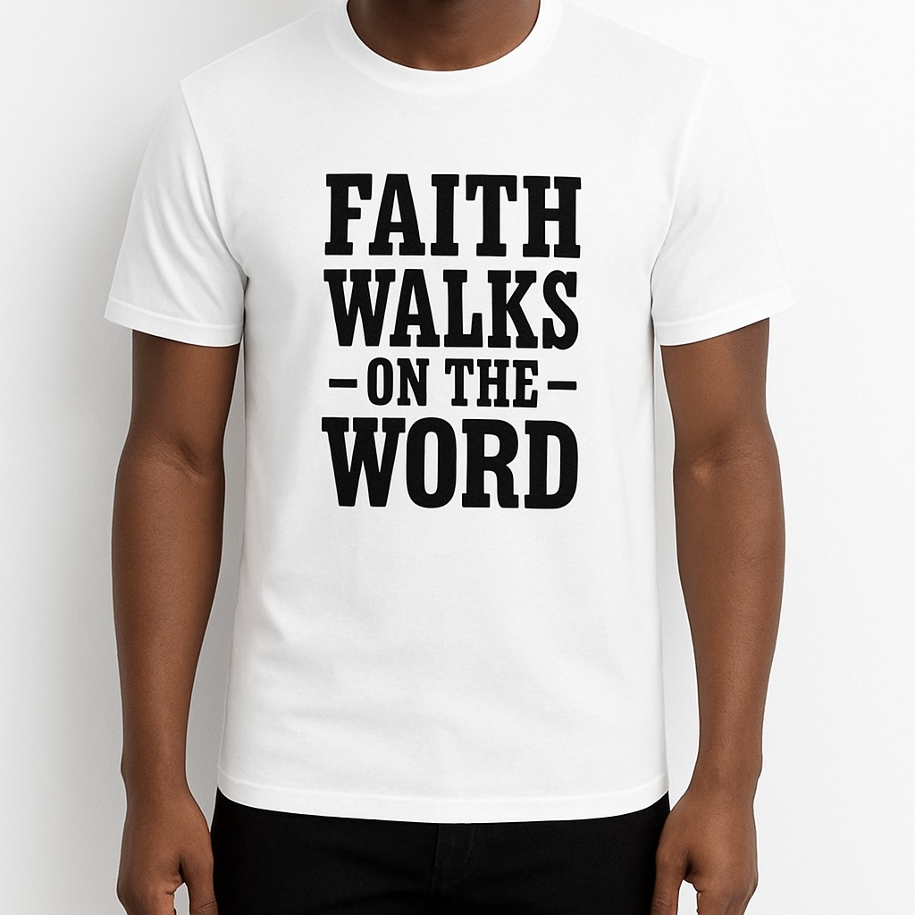 Unisex Printed  Faith Walks on The Word T-Shirt