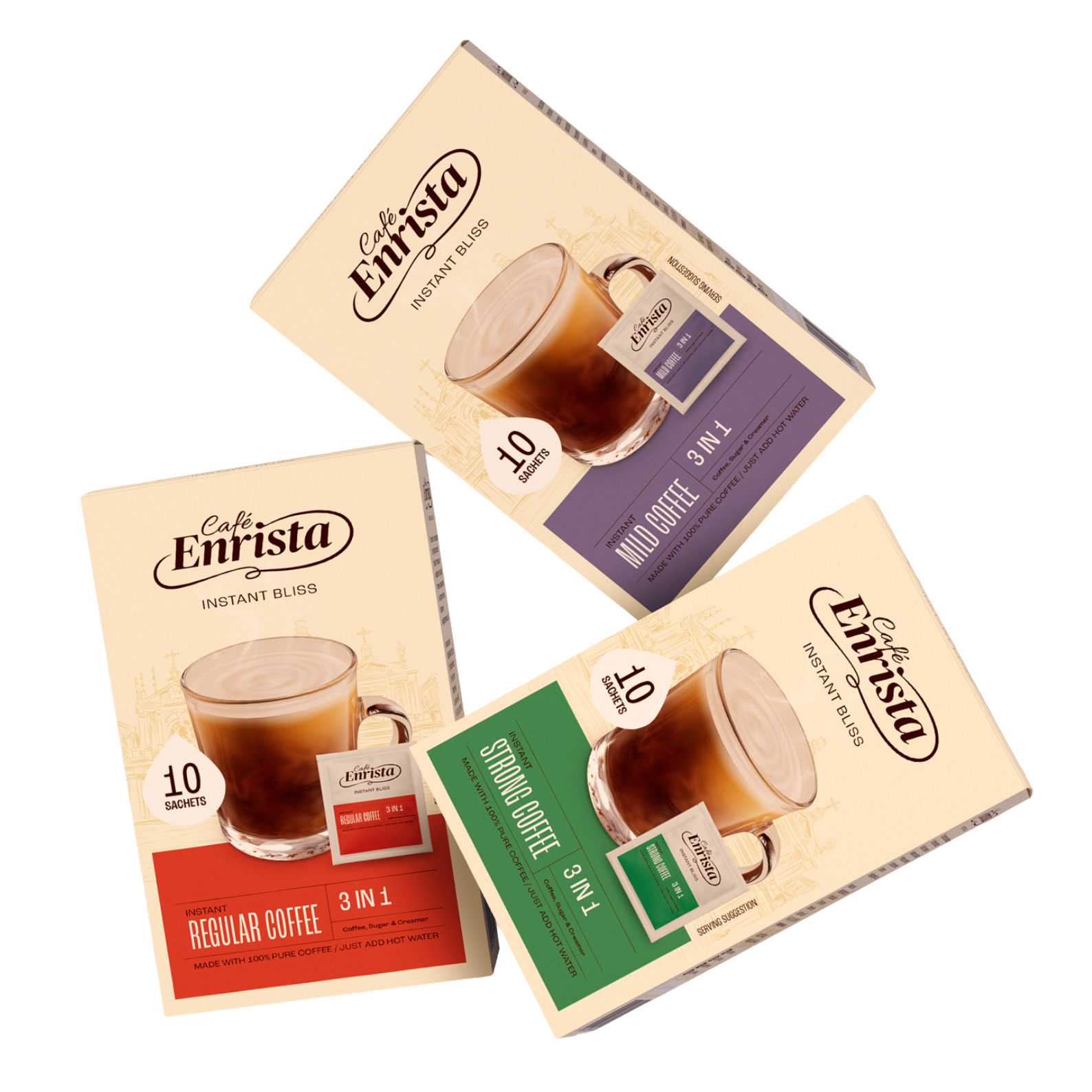 12x 10's 3-in-1 Instant Coffee Sachets