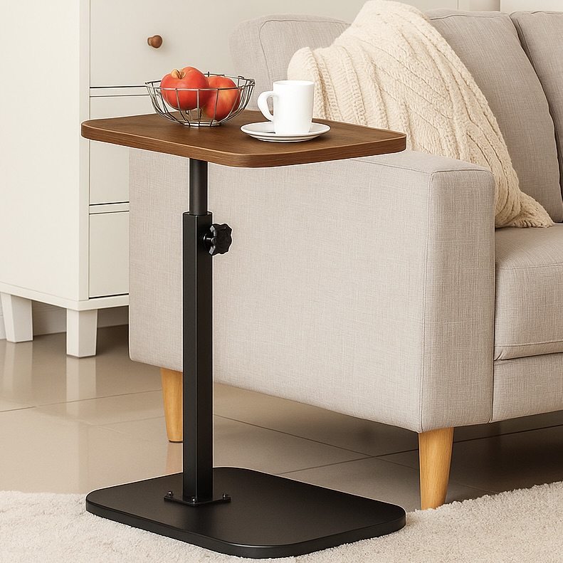 2x U-Shaped Height Adjustable Side Tables