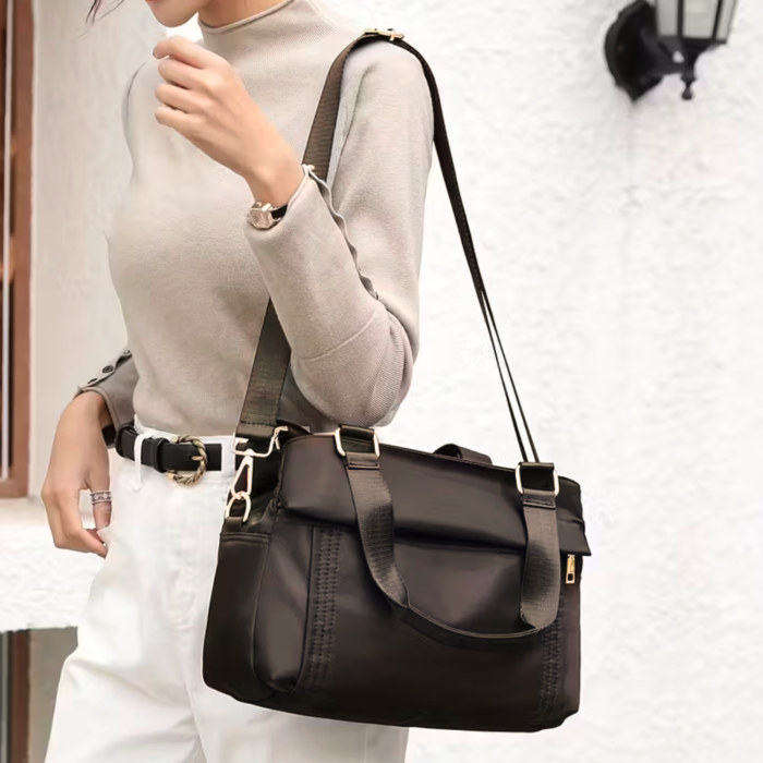 8-Pocket Nylon Shoulder Bag