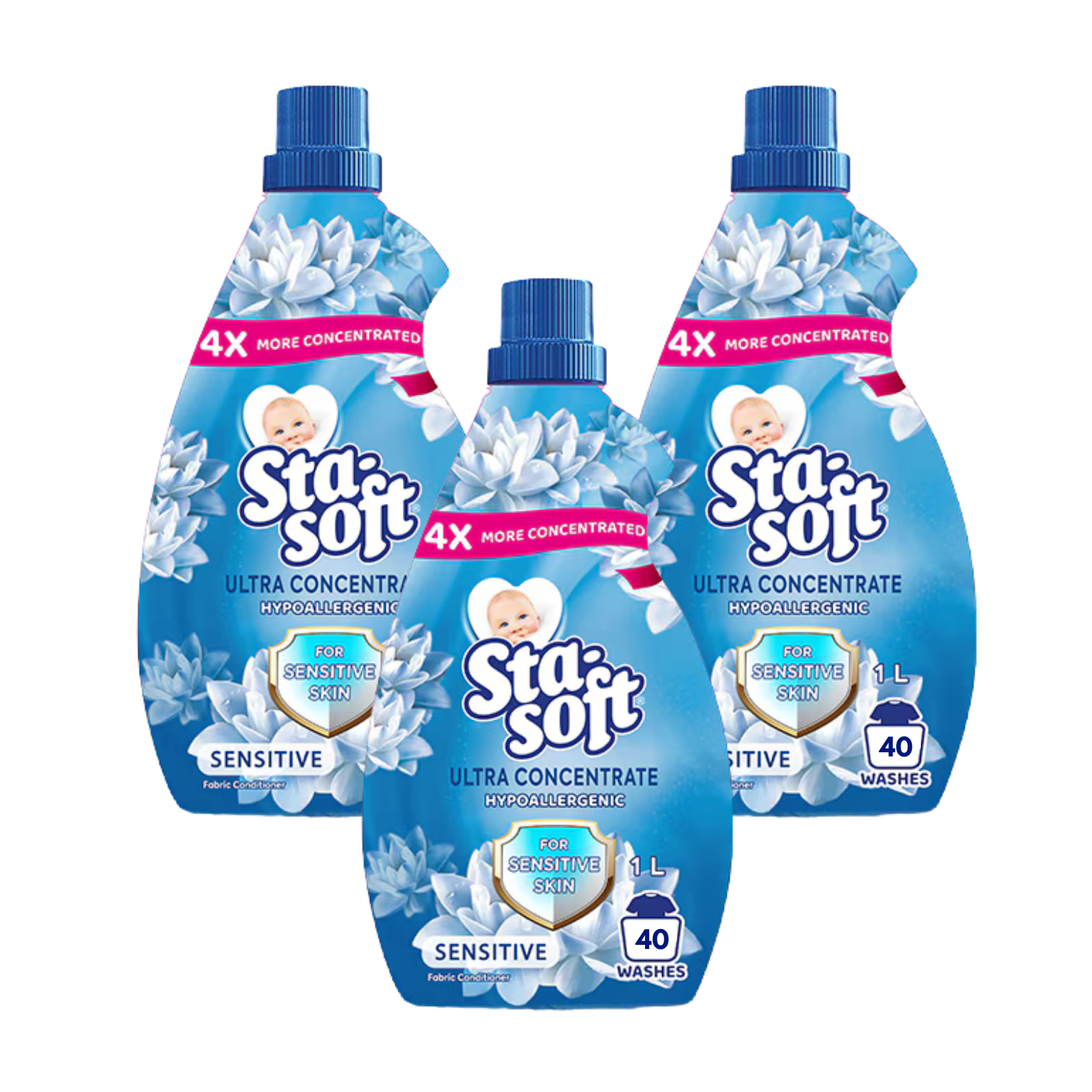 3x 1L Ultra Concentrate Fabric Softeners