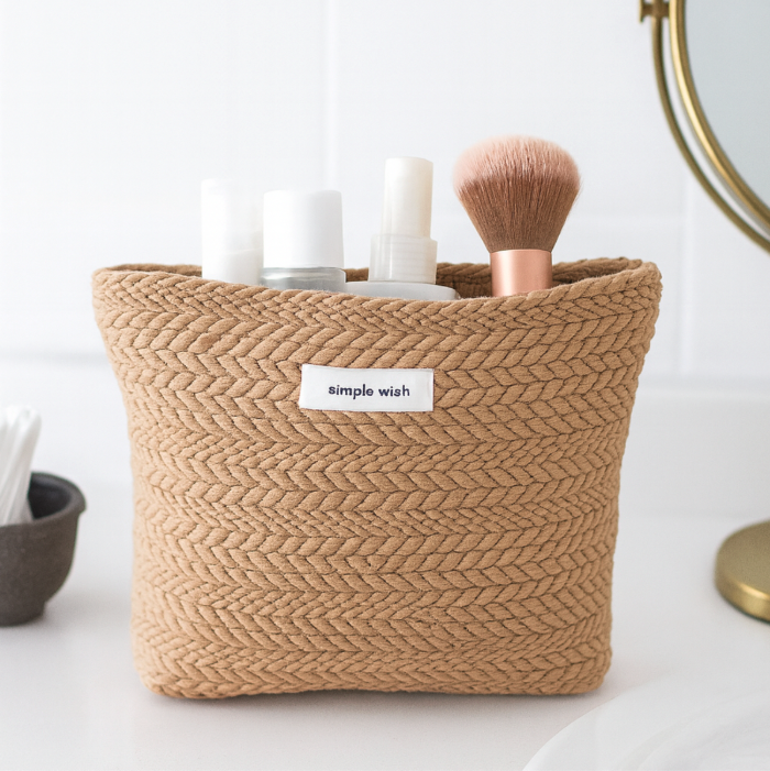 Braided-Style Travel Cosmetic Pouch