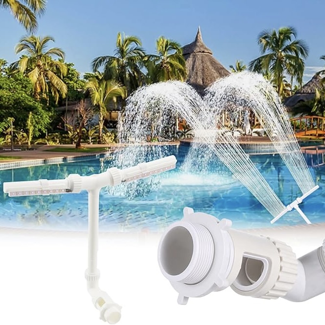Adjustable Dual-Nozzle Pool Spray Fountain