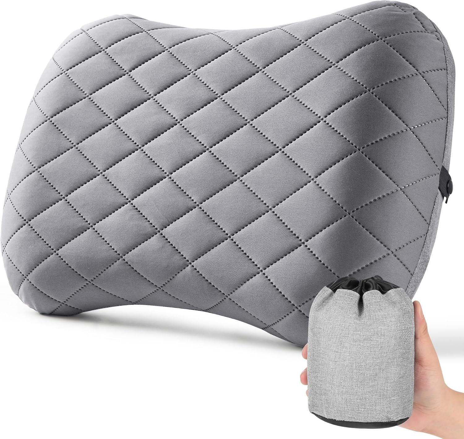 Inflatable Travel & Camping Pillow with Carry Bag