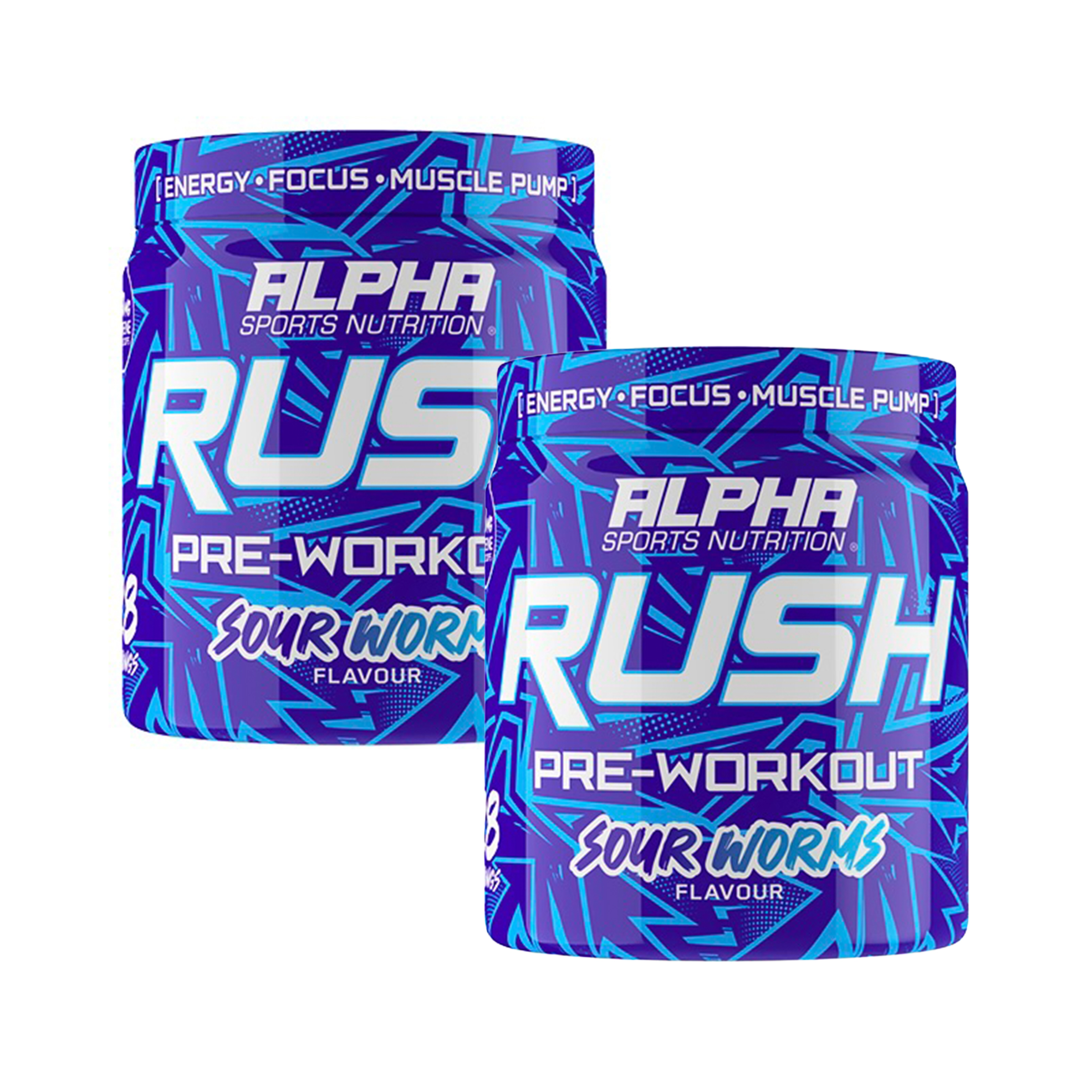 2x 252g Rush Sour Worms Pre-Workout