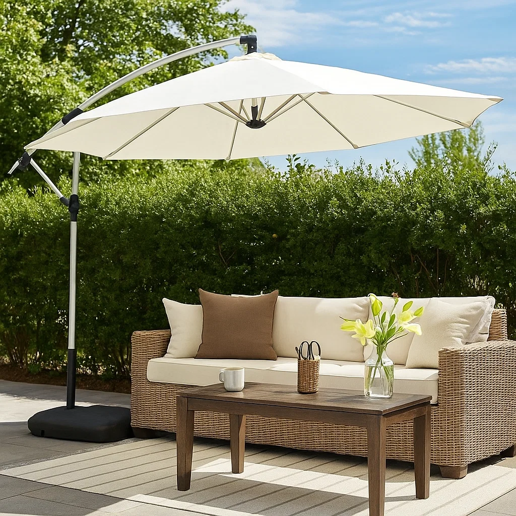 3m Outdoor Cantilever Umbrella with Base