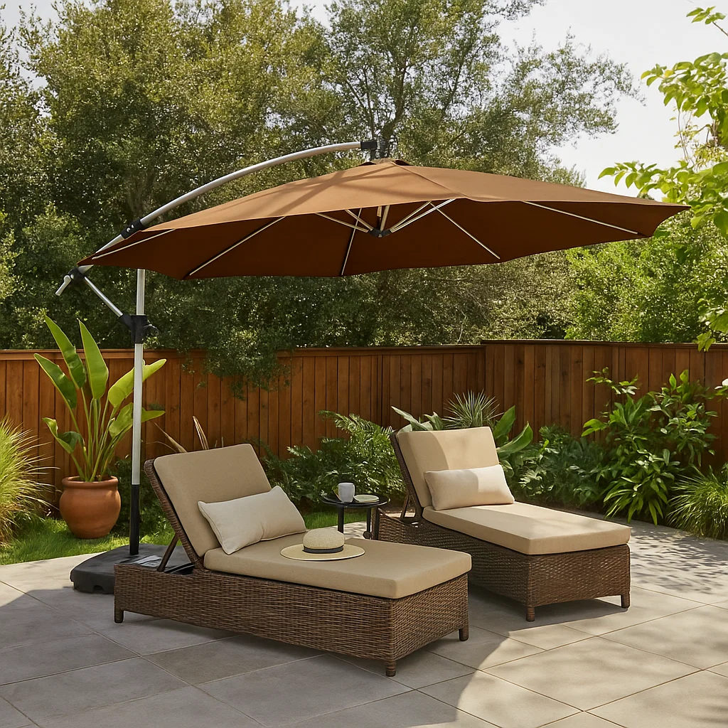 3m Outdoor Cantilever Umbrella with Base