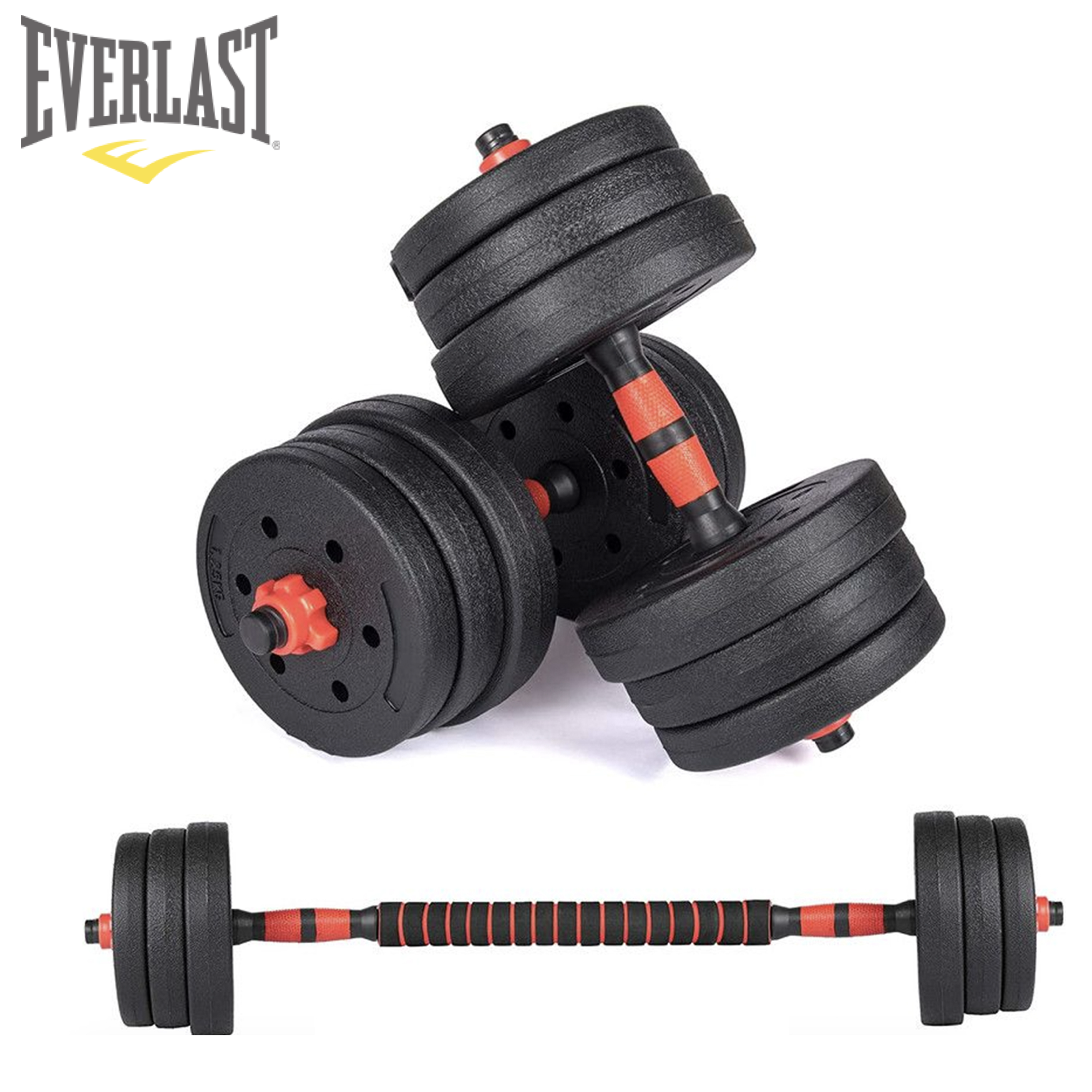 20kg Vinyl Barbell and Dumbbell Set