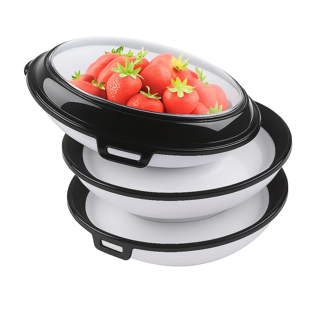 3x Reusable Vacuum-Sealed Food Storage Containers