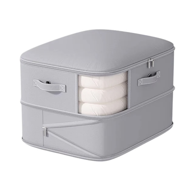 Compression Storage Bag with Dual Zippers