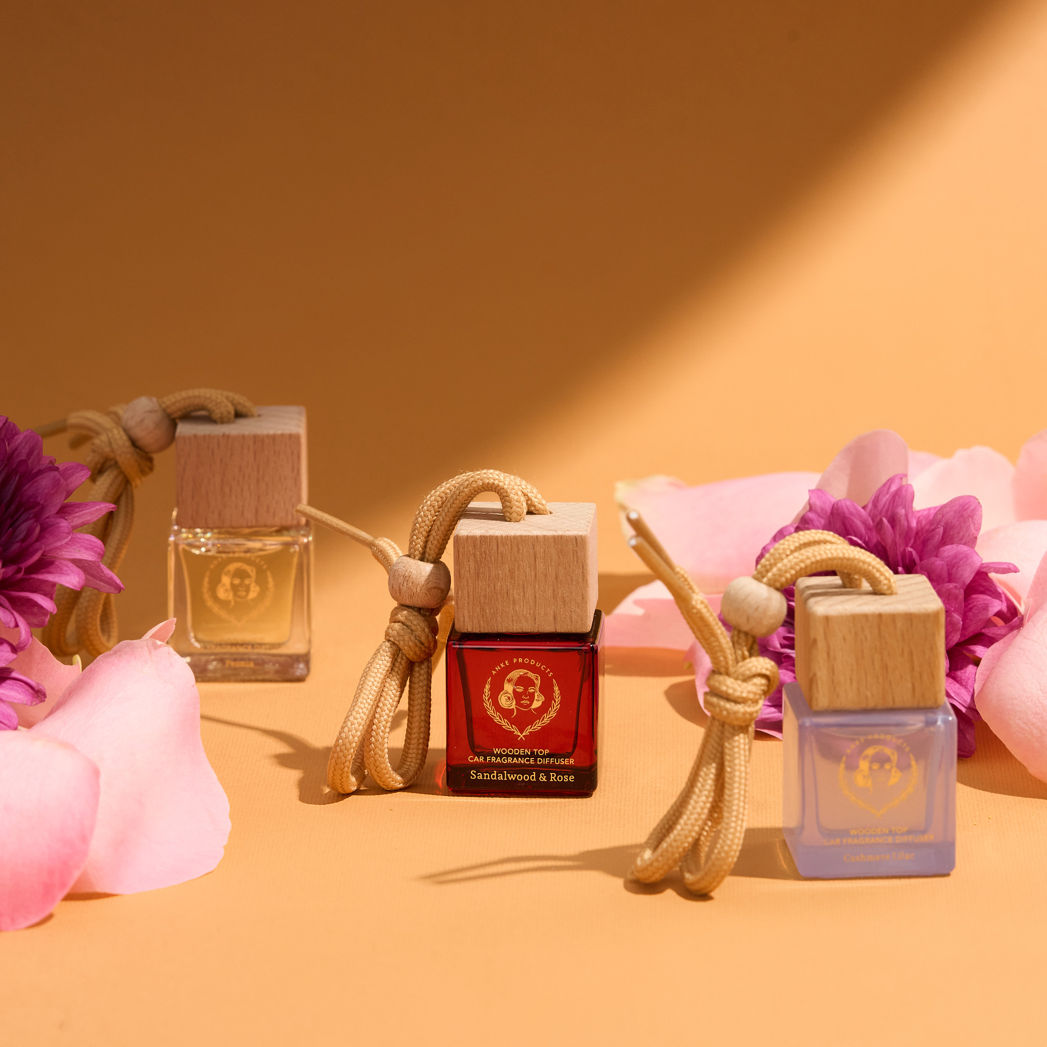 2x 10ml Premium Mini Wooden Car Diffusers