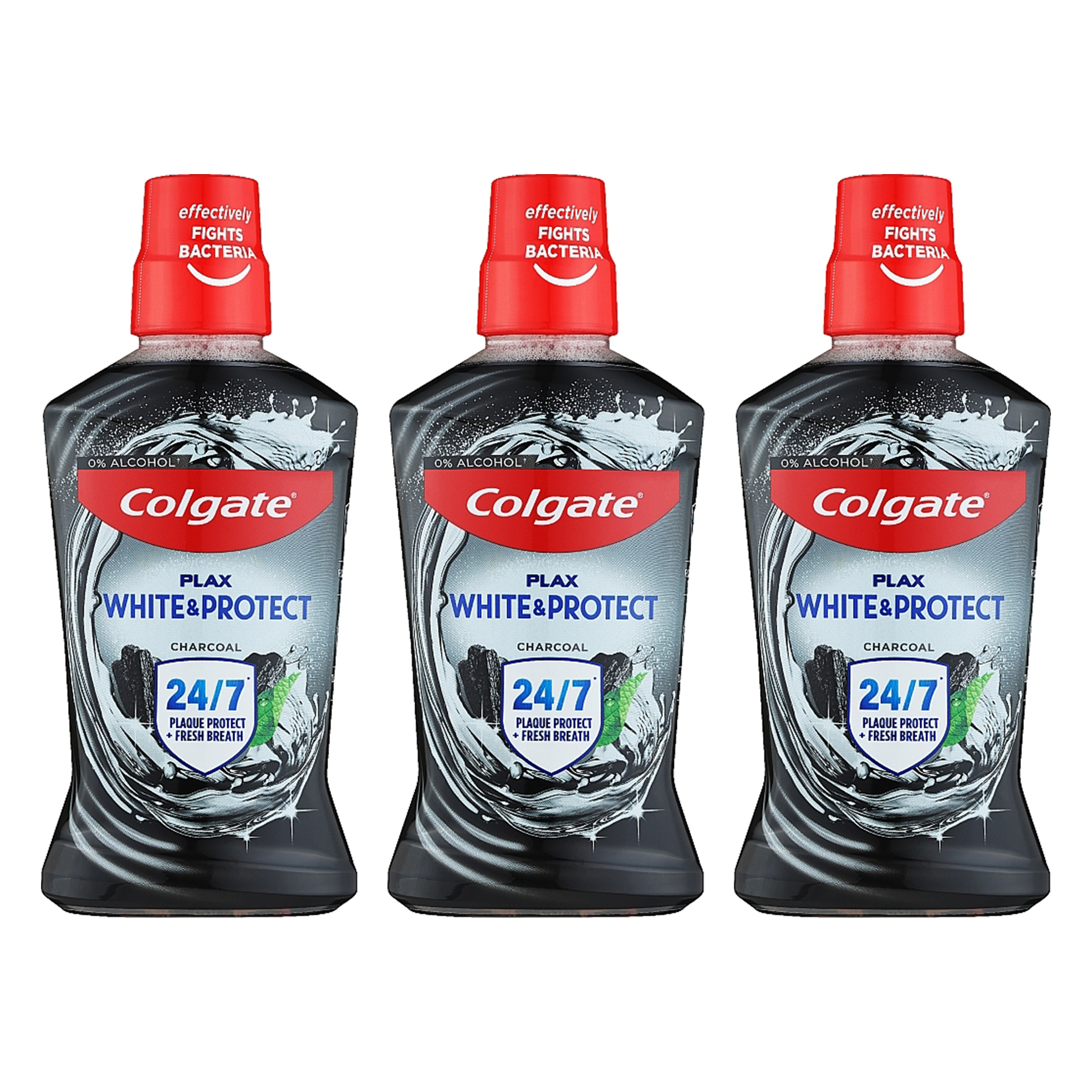 3x 500ml Plax White & Protect Mouthwashes