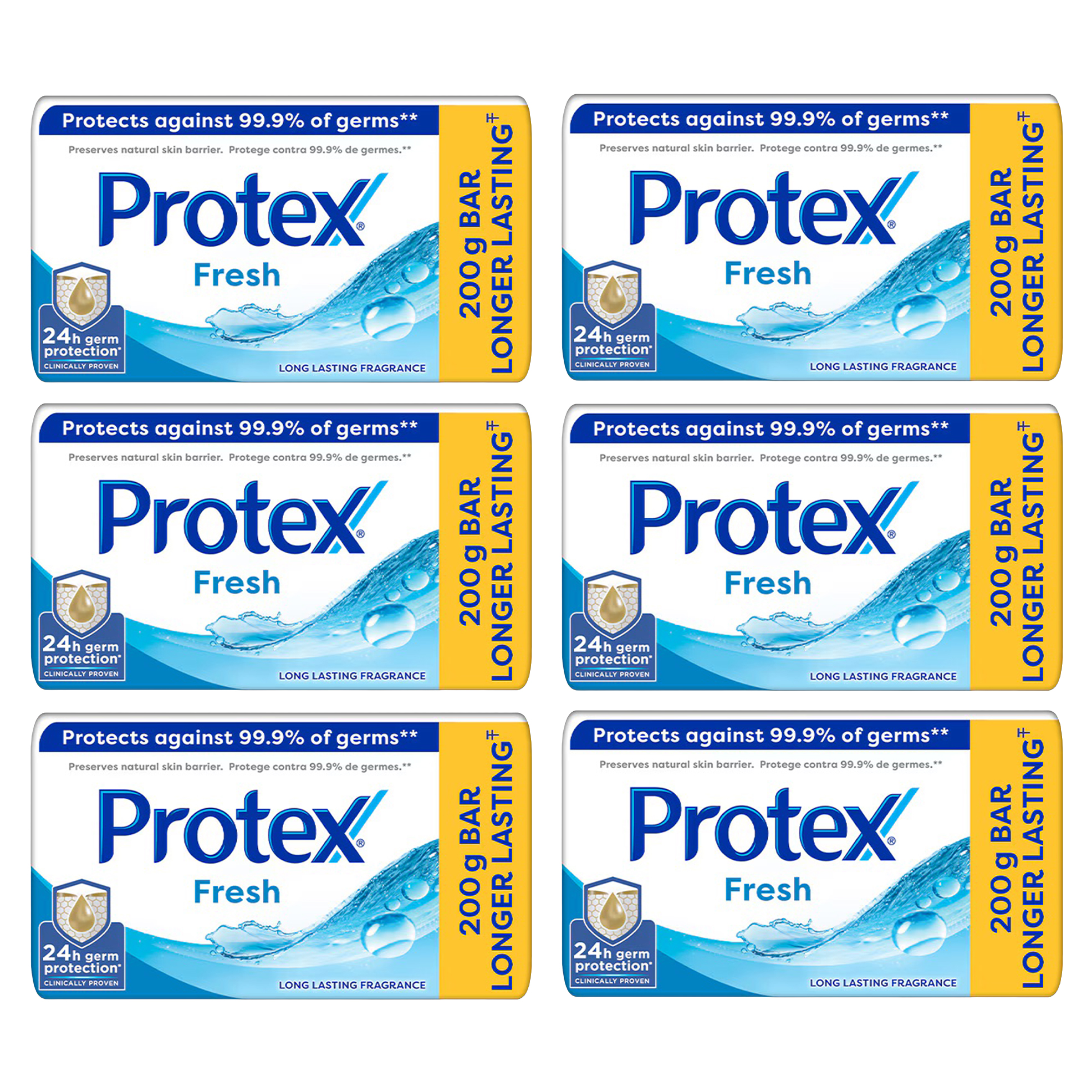 6x 200g Anti-Germ Soap Bars