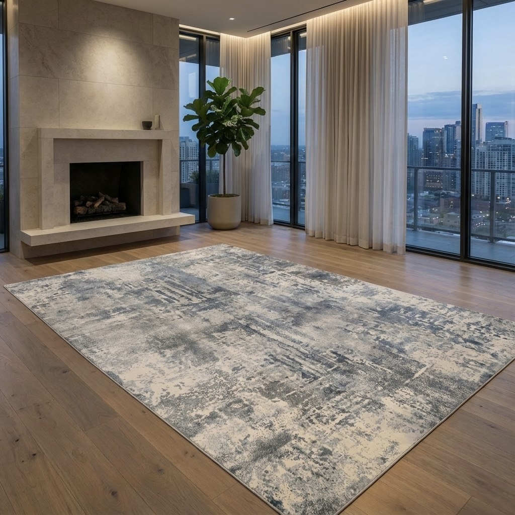 Torino Abstract Grey Rug