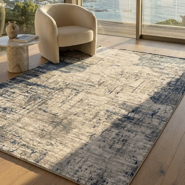 Torino Abstract Blue Rug