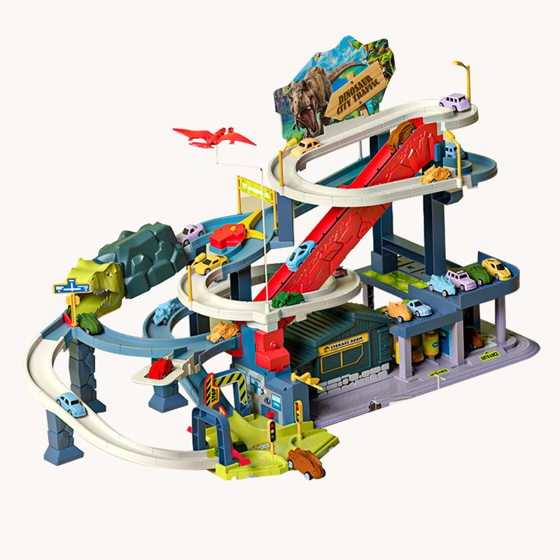 Dinosaur Urban Overpass Electric Rollercoaster Track Toy