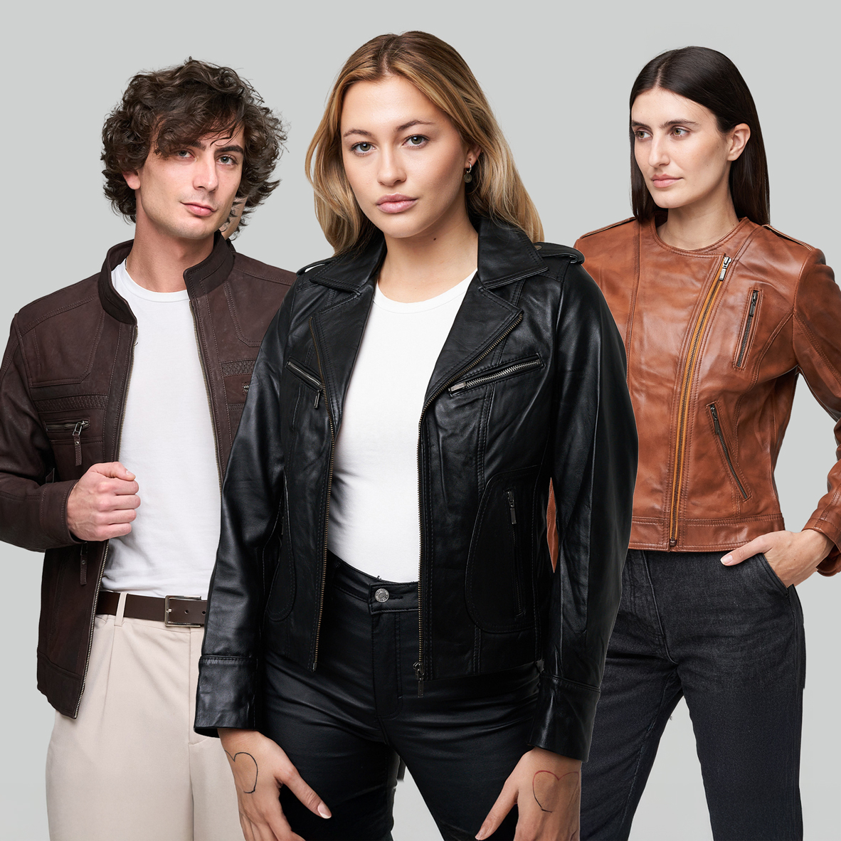 Men's or Ladies Genuine Leather Jacket