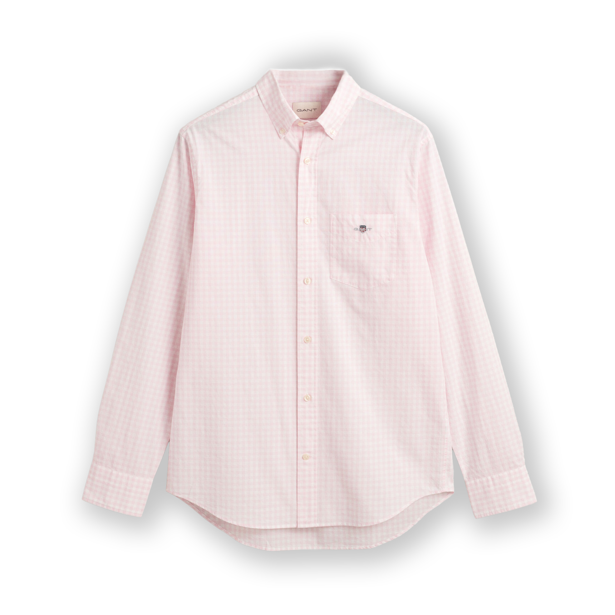 Mens Broadcloth Light Pink Long Sleeve Shirt