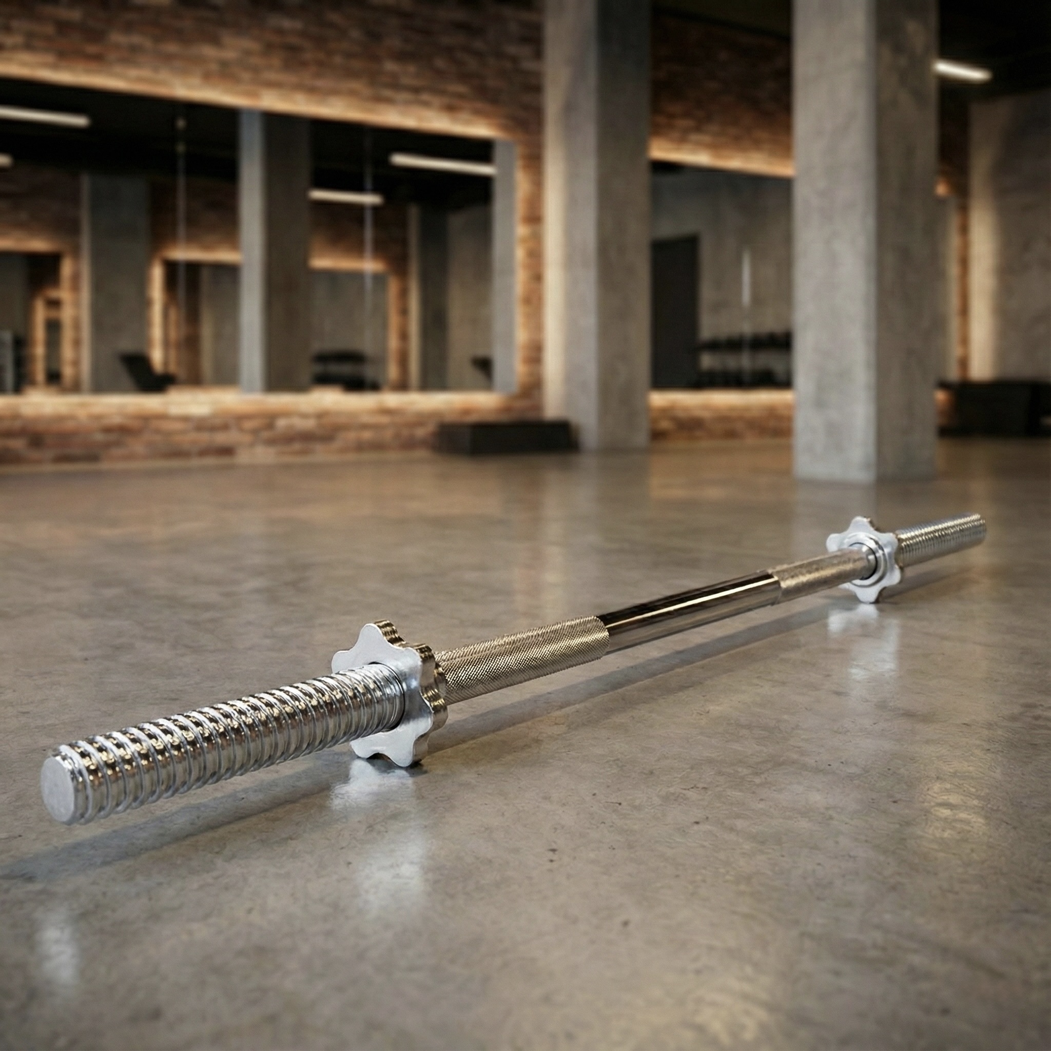180cm Solid Barbell Bar with Spinlocks
