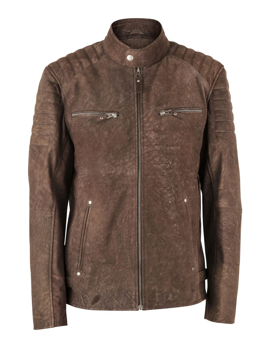 Men's Genuine Leather Billy J Brown Jacket