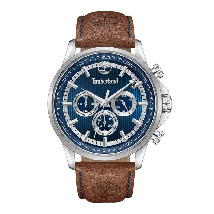 Men's Hampton Harbour Multifunction Leather Strap Watch