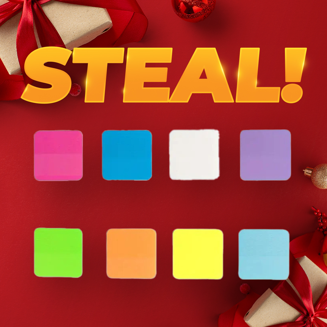 24x 20's Transparent Coloured Sticky Notes