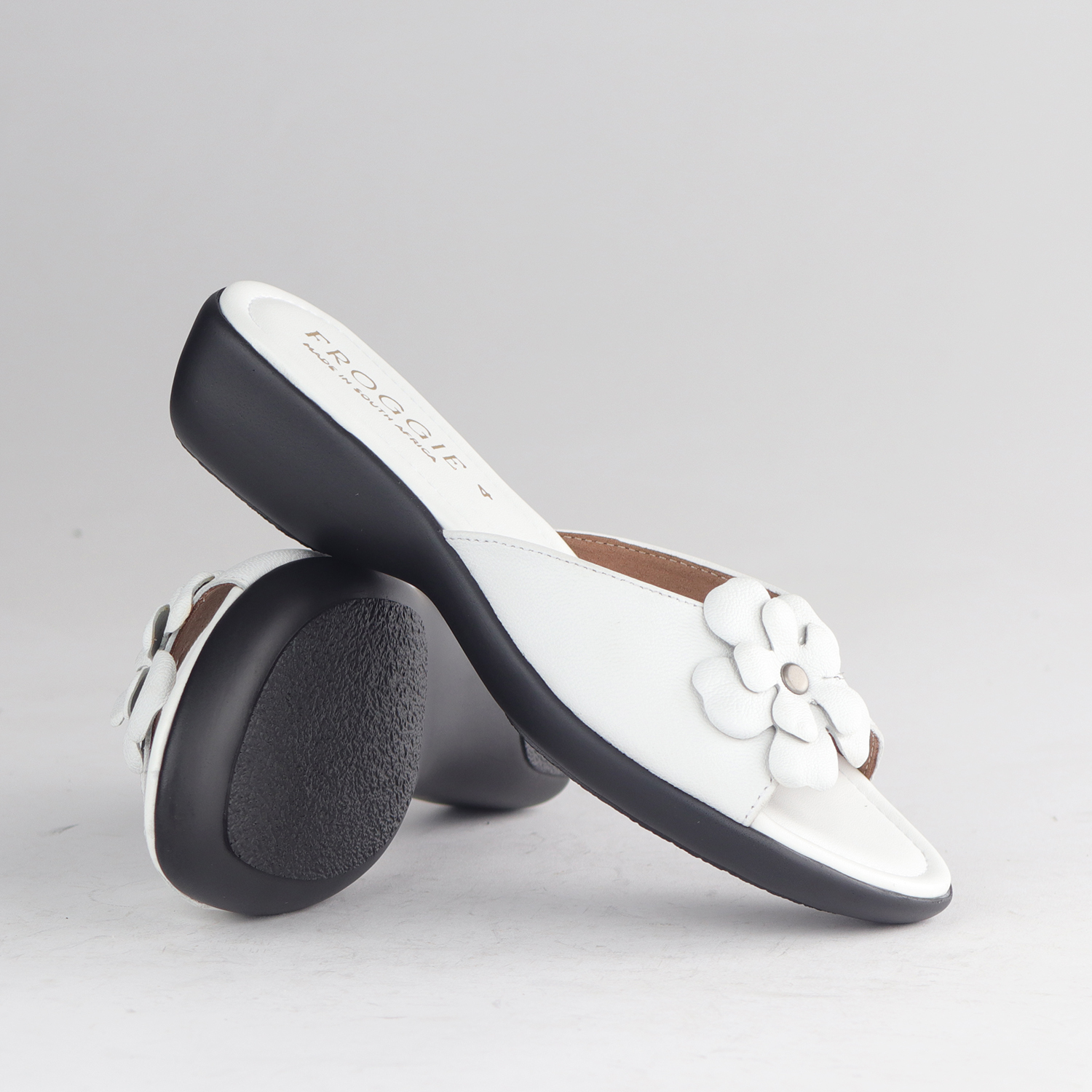 Ladies Genuine Leather Floral Sandals