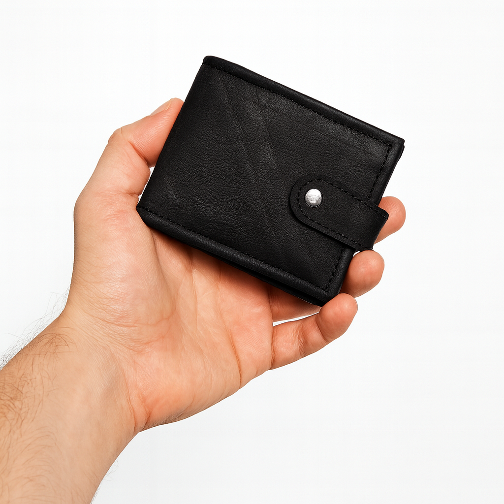 Men's Genuine Leather Wallet with Clip