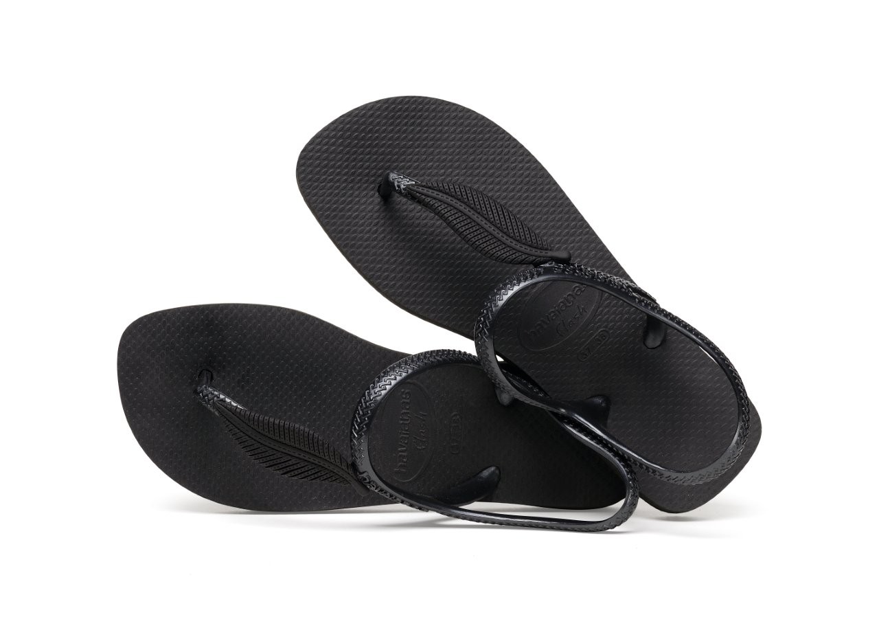 Ladies Black Flash Urban Plus Sandals