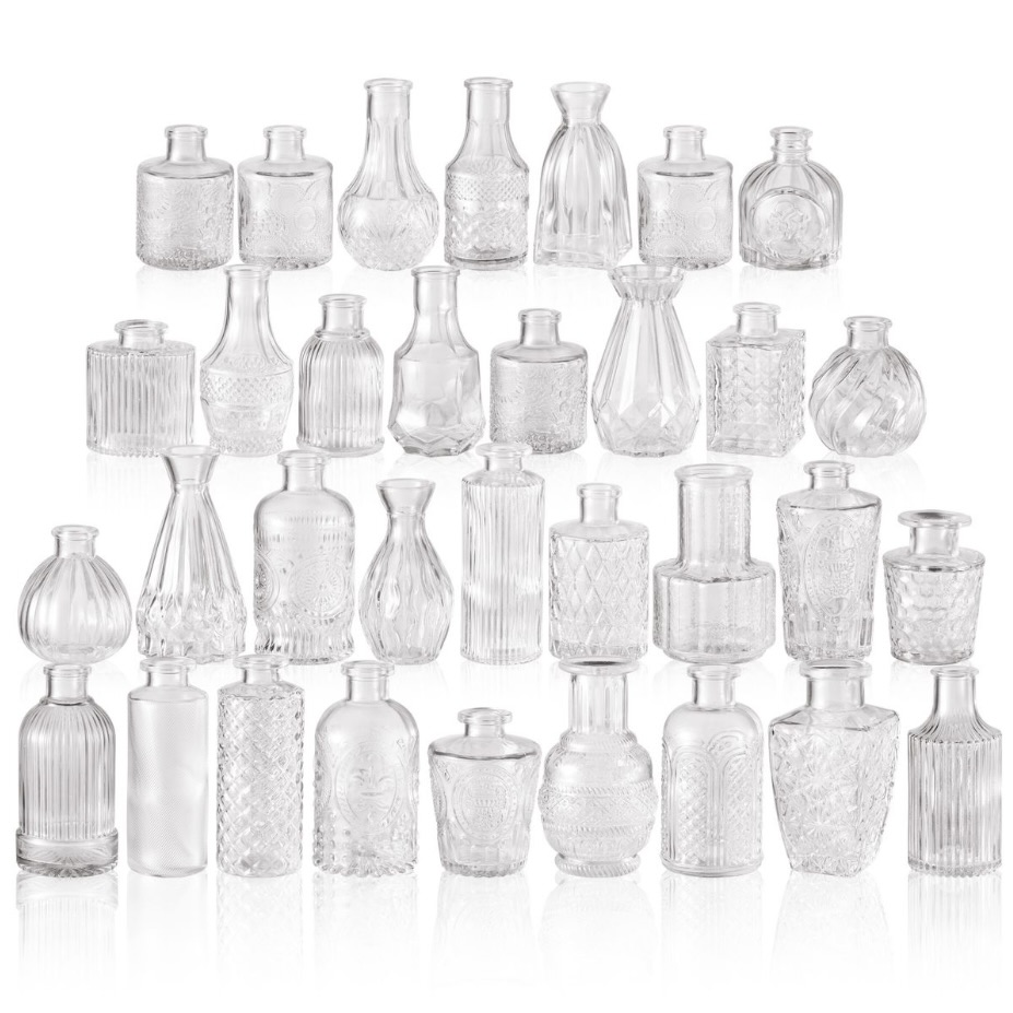 32% off on 33-Piece Vintage Mini Glass Vase Set | OneDayOnly