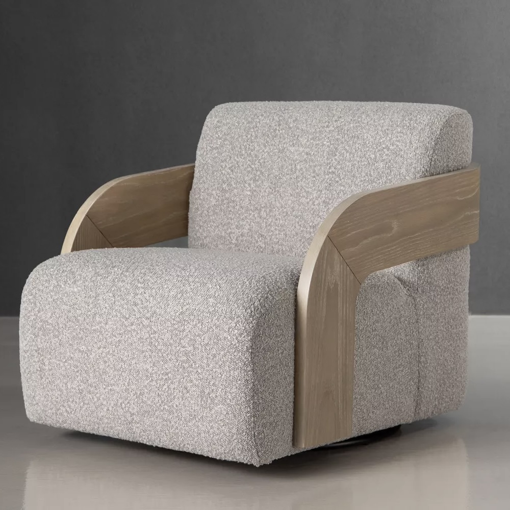 Upholstered Swivel Armchair