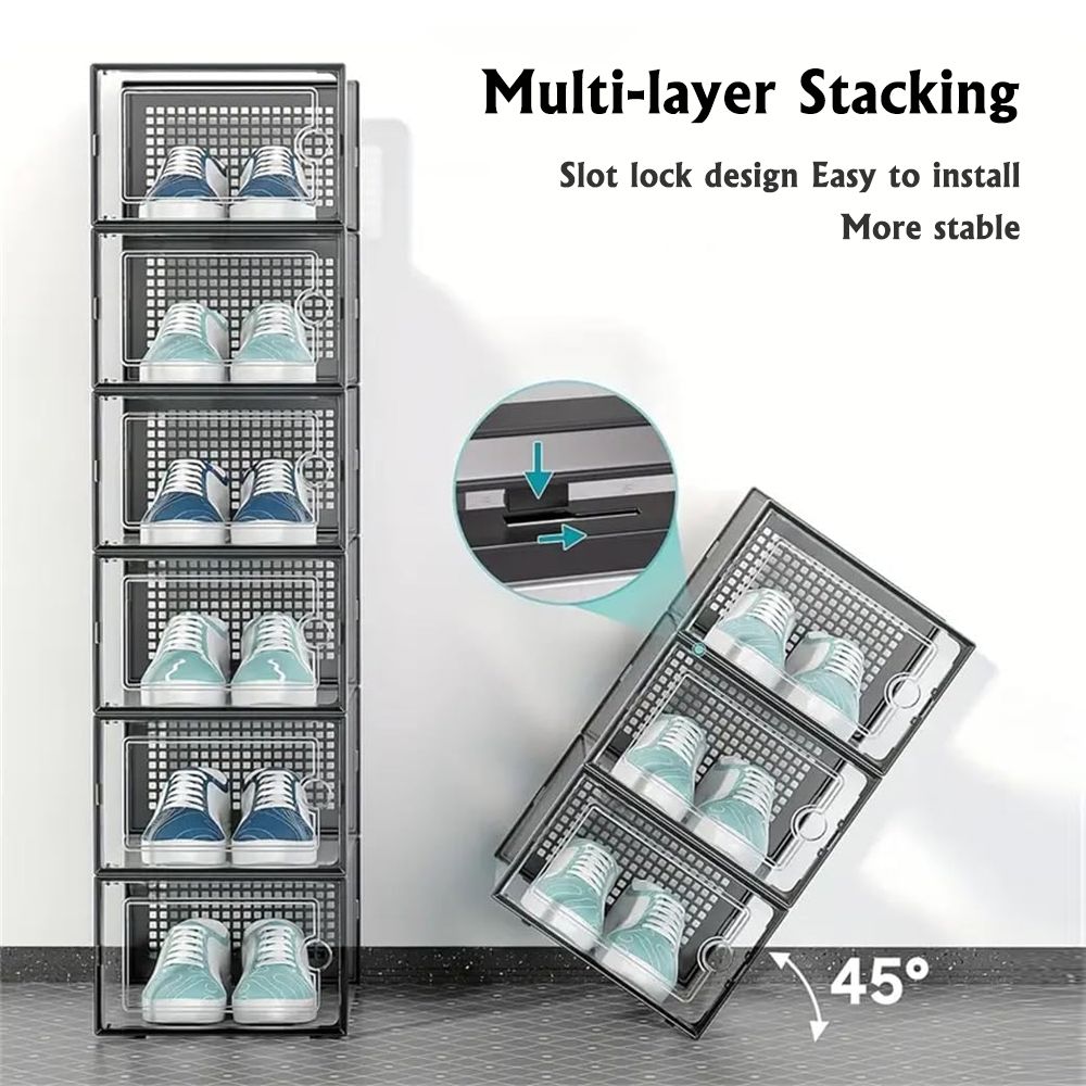 41% off on 12x Stackable Shoe Box Organisers | OneDayOnly