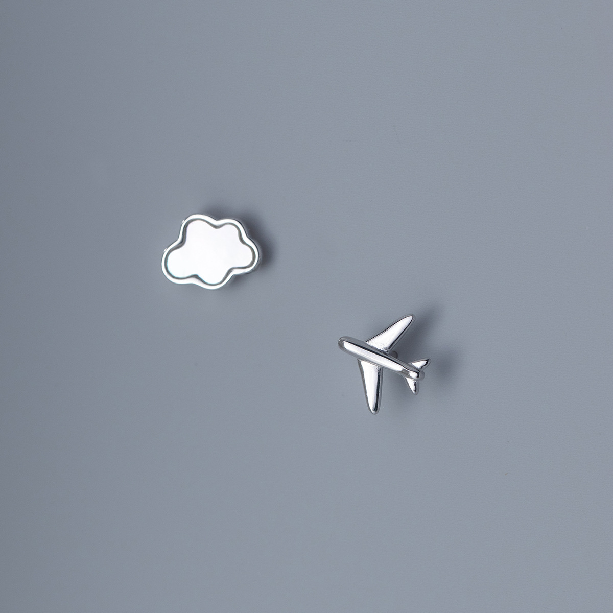 Silver Wanderlust Stud Earrings