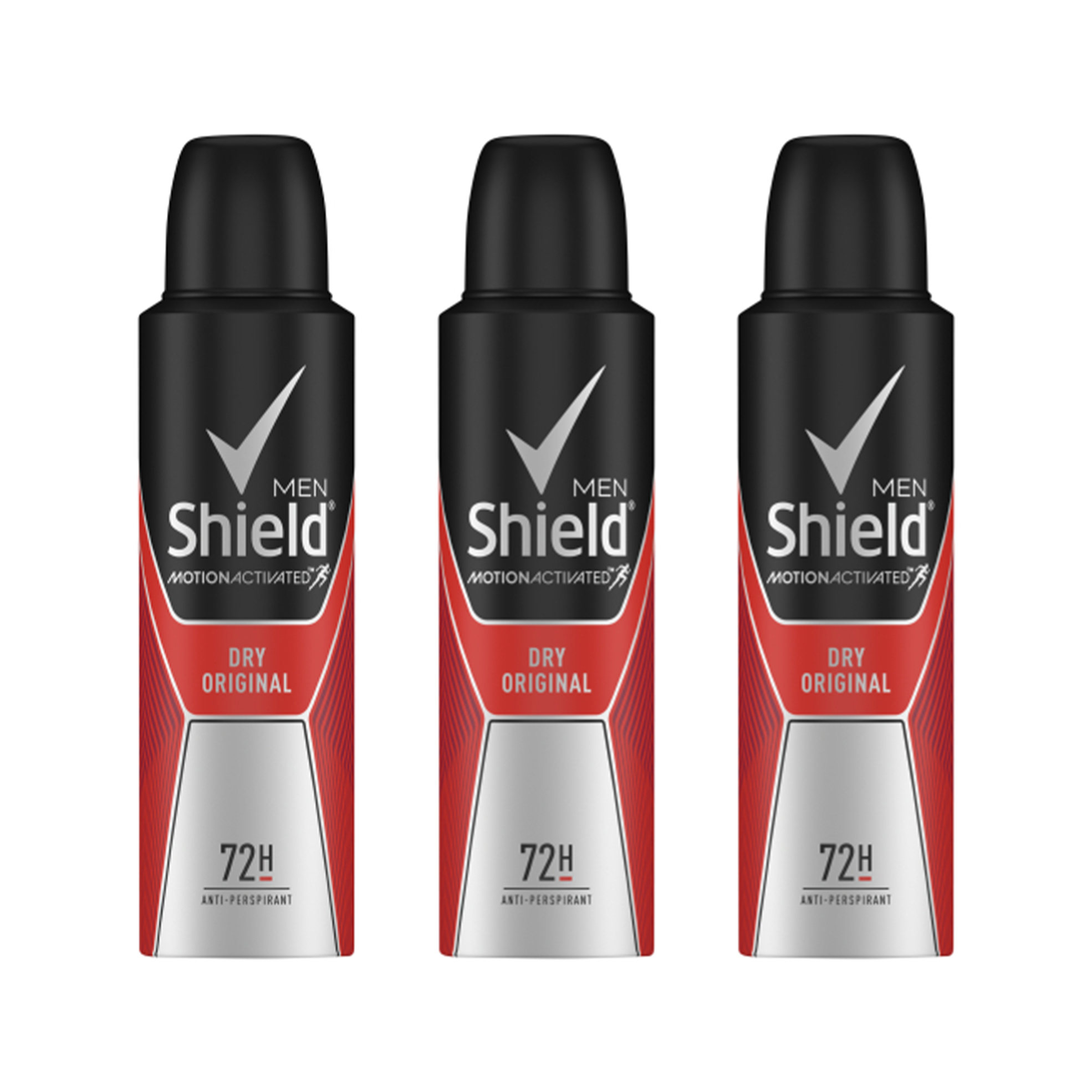 3x 150ml Men's Antiperspirant Deodorant Sprays