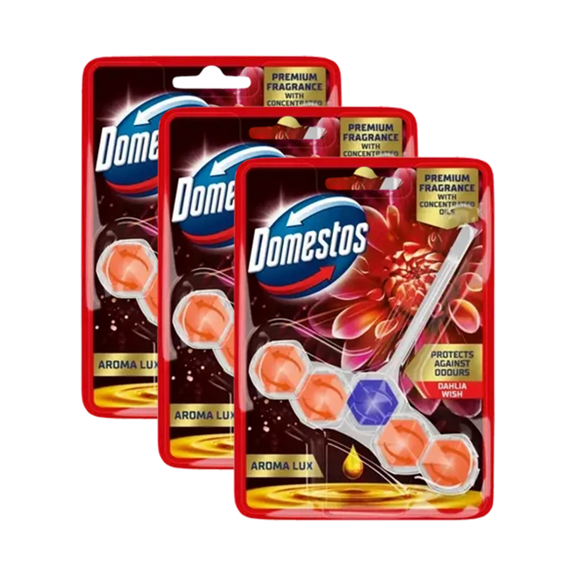 3x 50g Aroma Lux Toilet RimBlocks