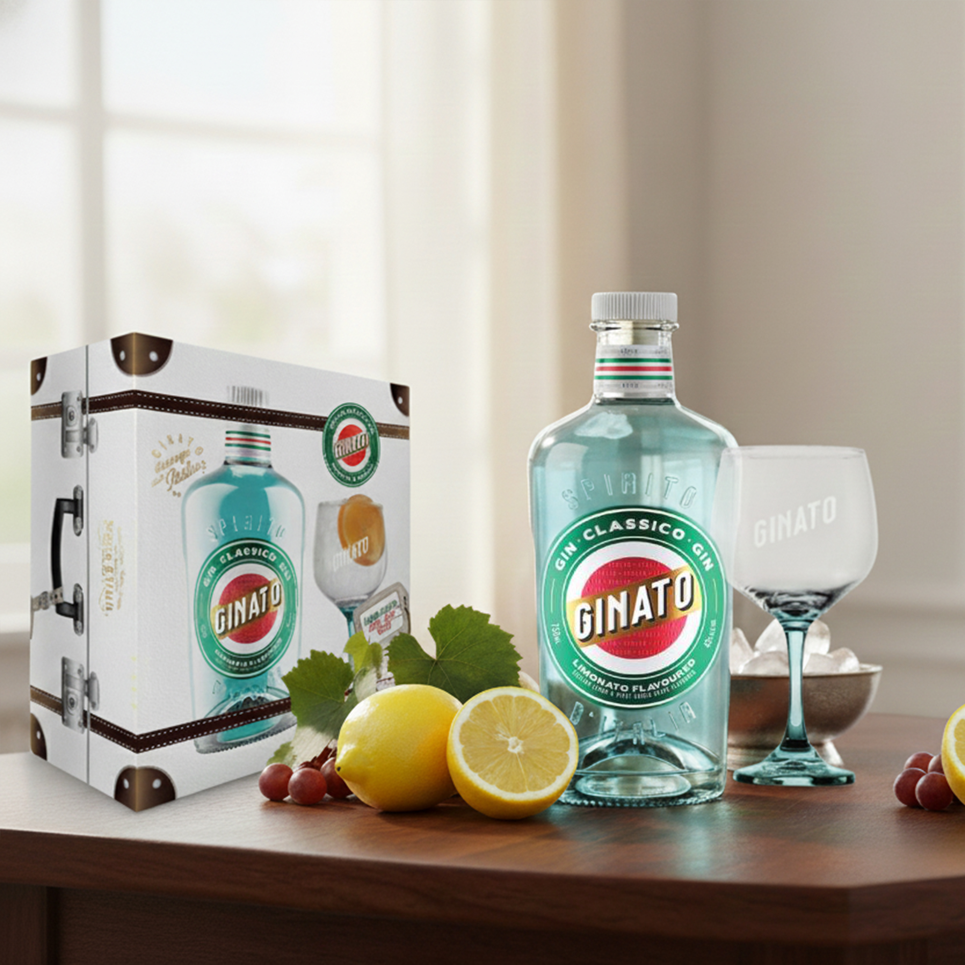 750ml Limonato Italian Gin with 1x Copa Glass Gift Set