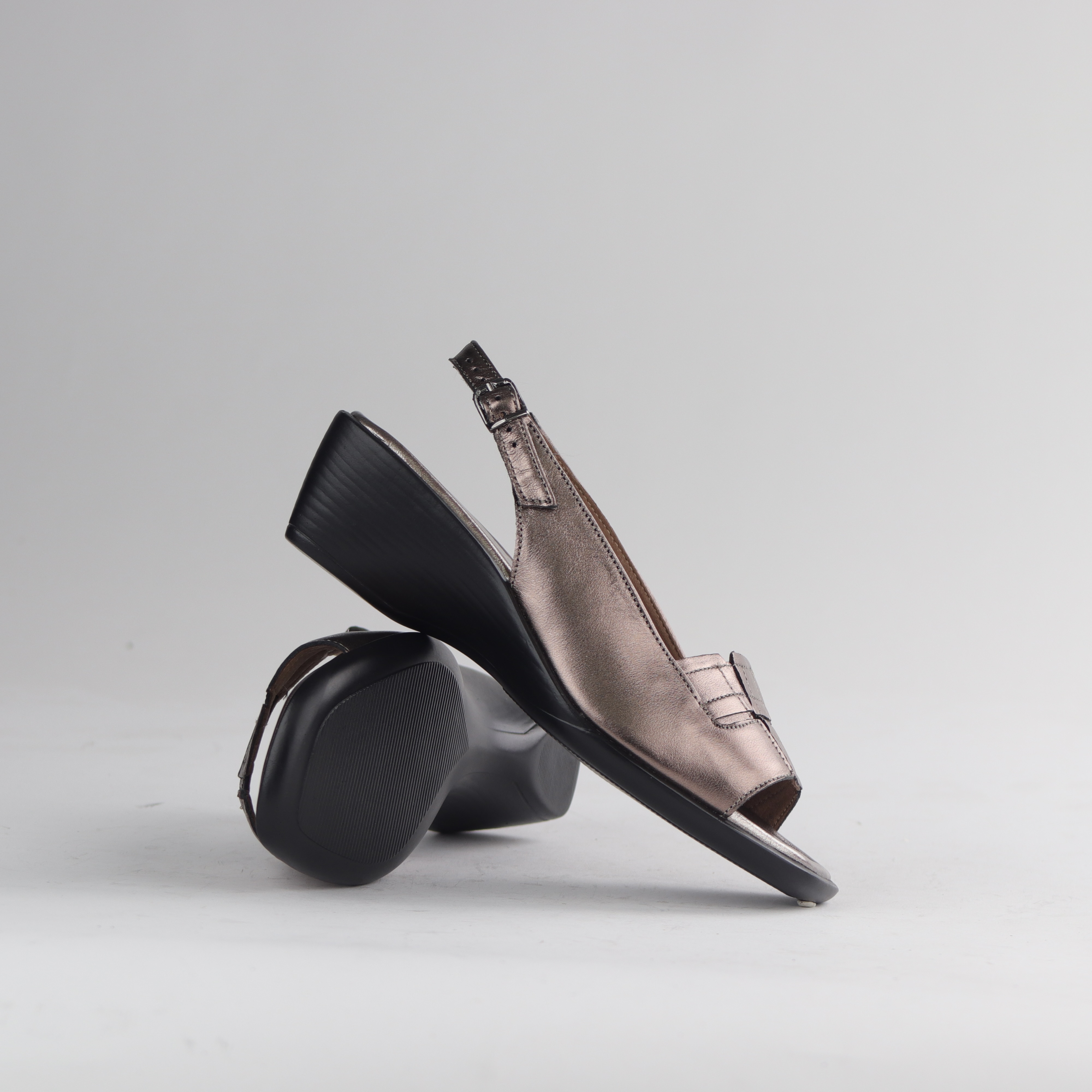 Ladies Genuine Leather Peep Toe Slingback Sandals