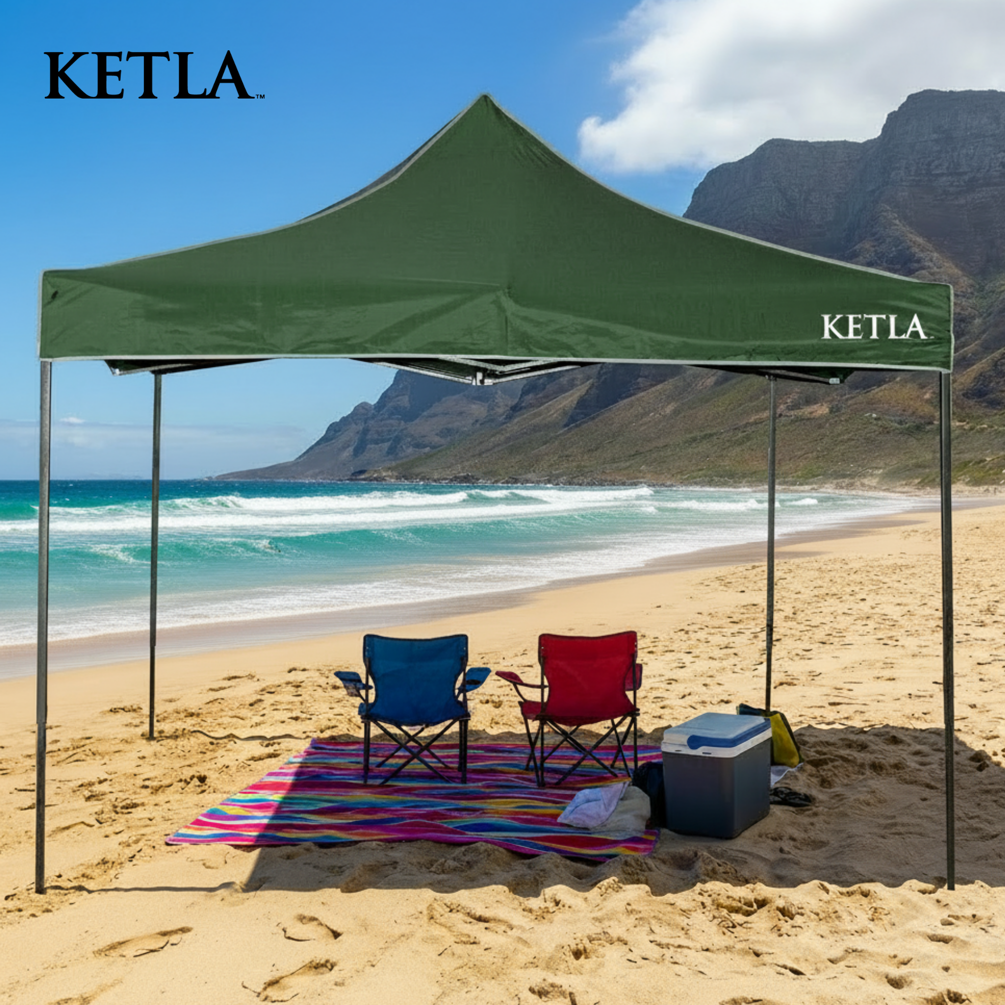 3m x 3m Ketla Premium Pop Up Gazebo with Sidewall Panels