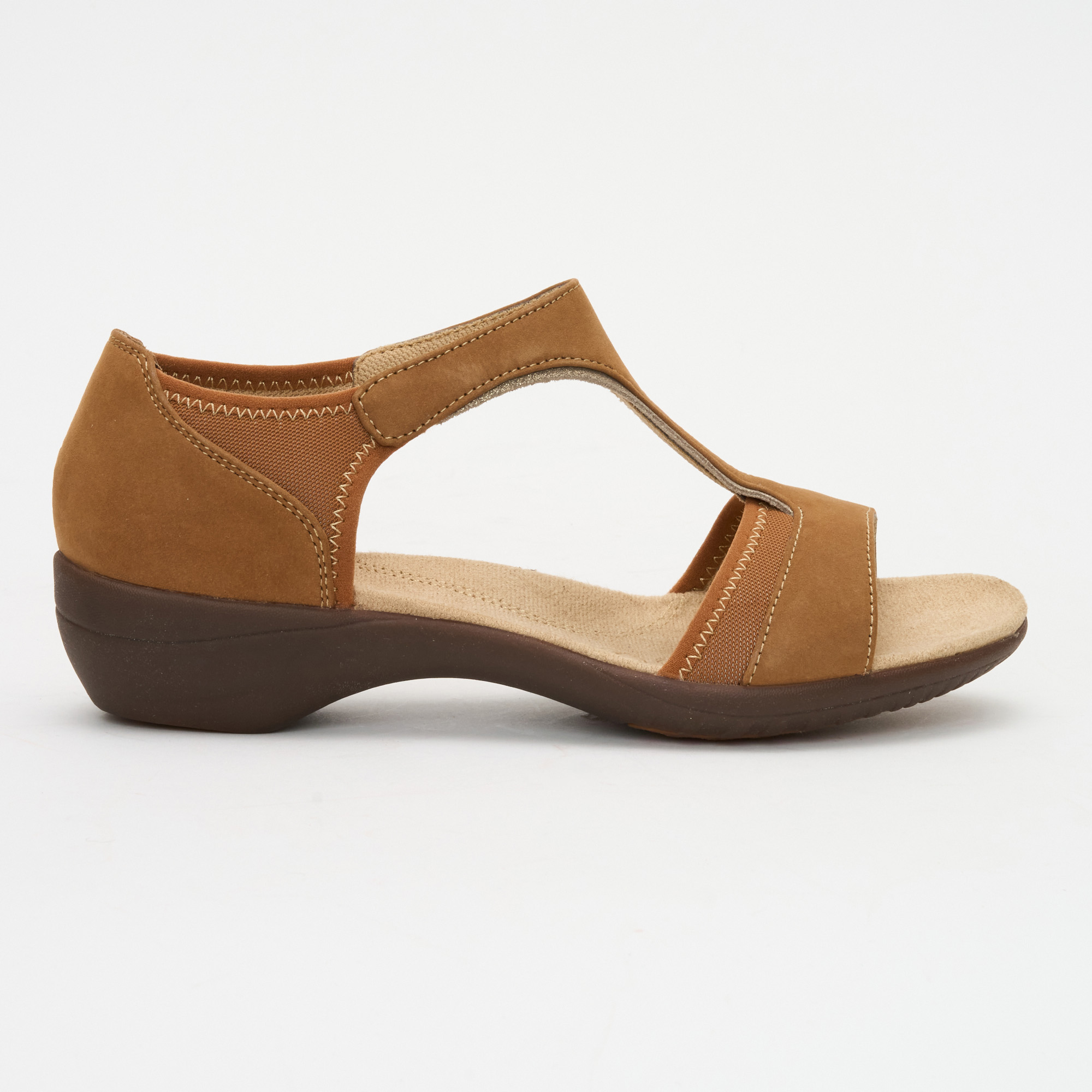 Ladies Tan Meditate Nubuck Sandals
