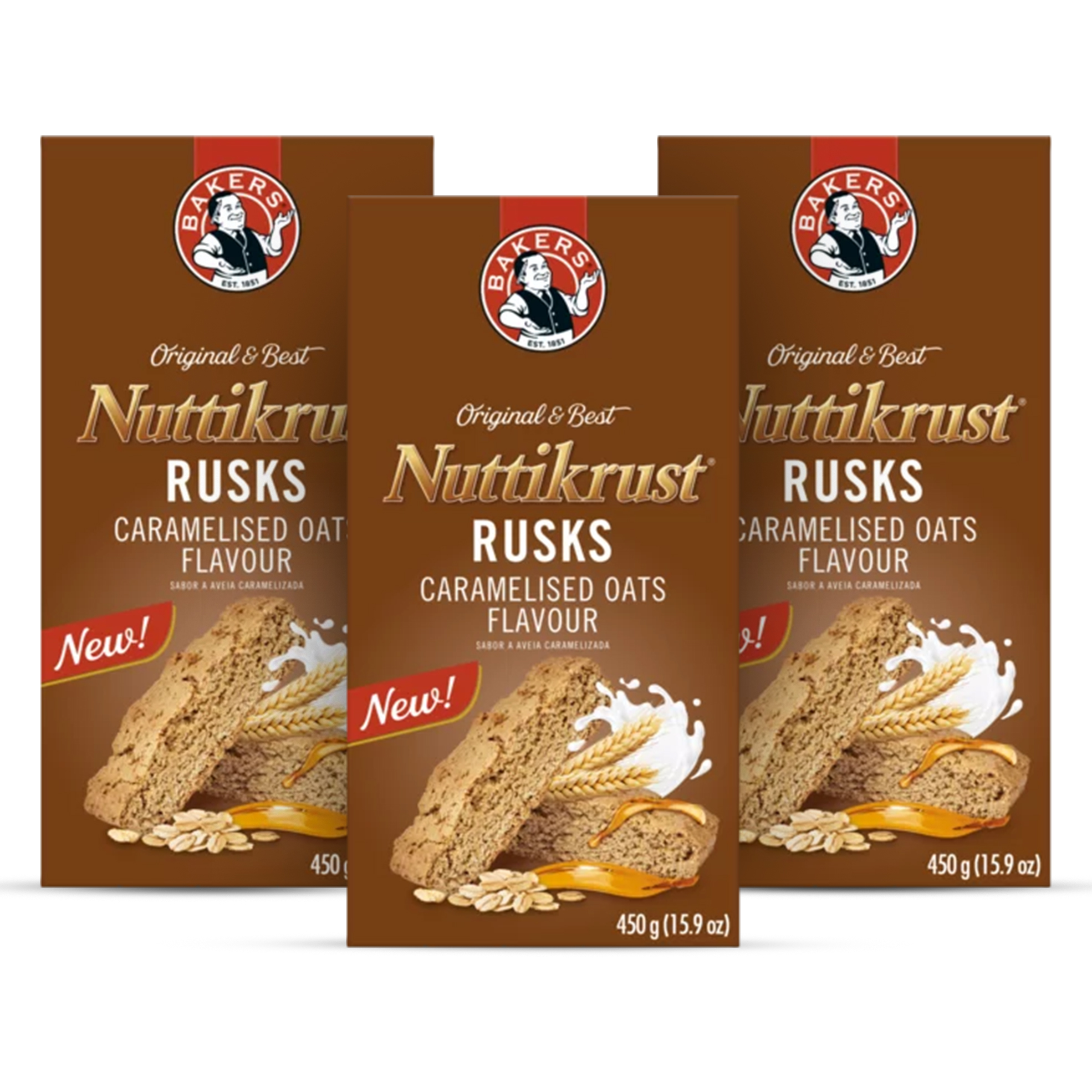 3x 450g Assorted Rusks