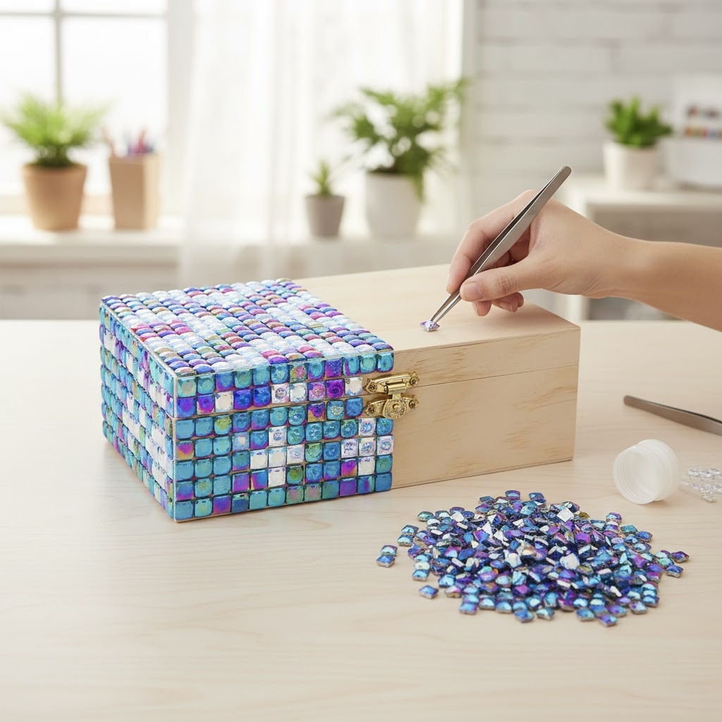 DIY Sparkly Jewellery Box with Gems