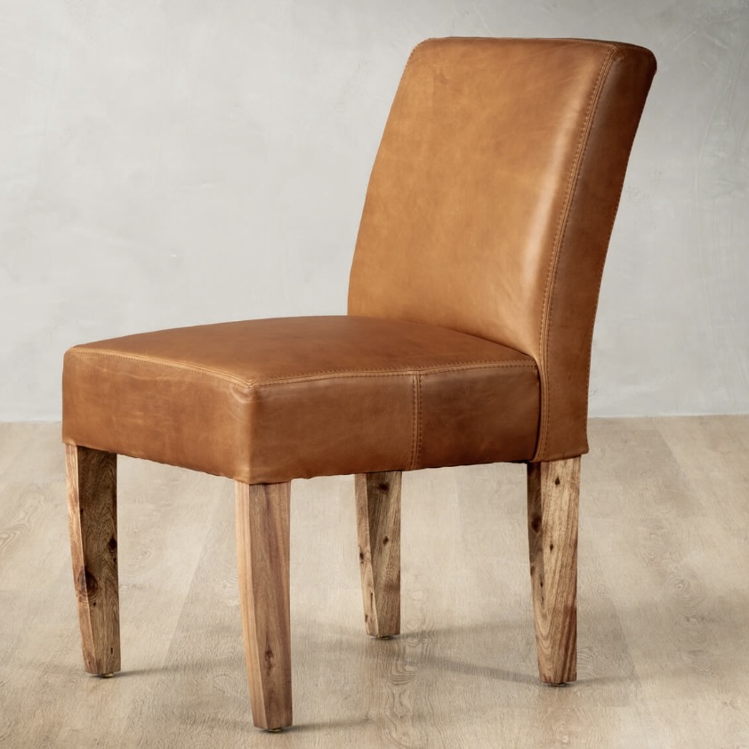 Chunky Leather Dining Chair