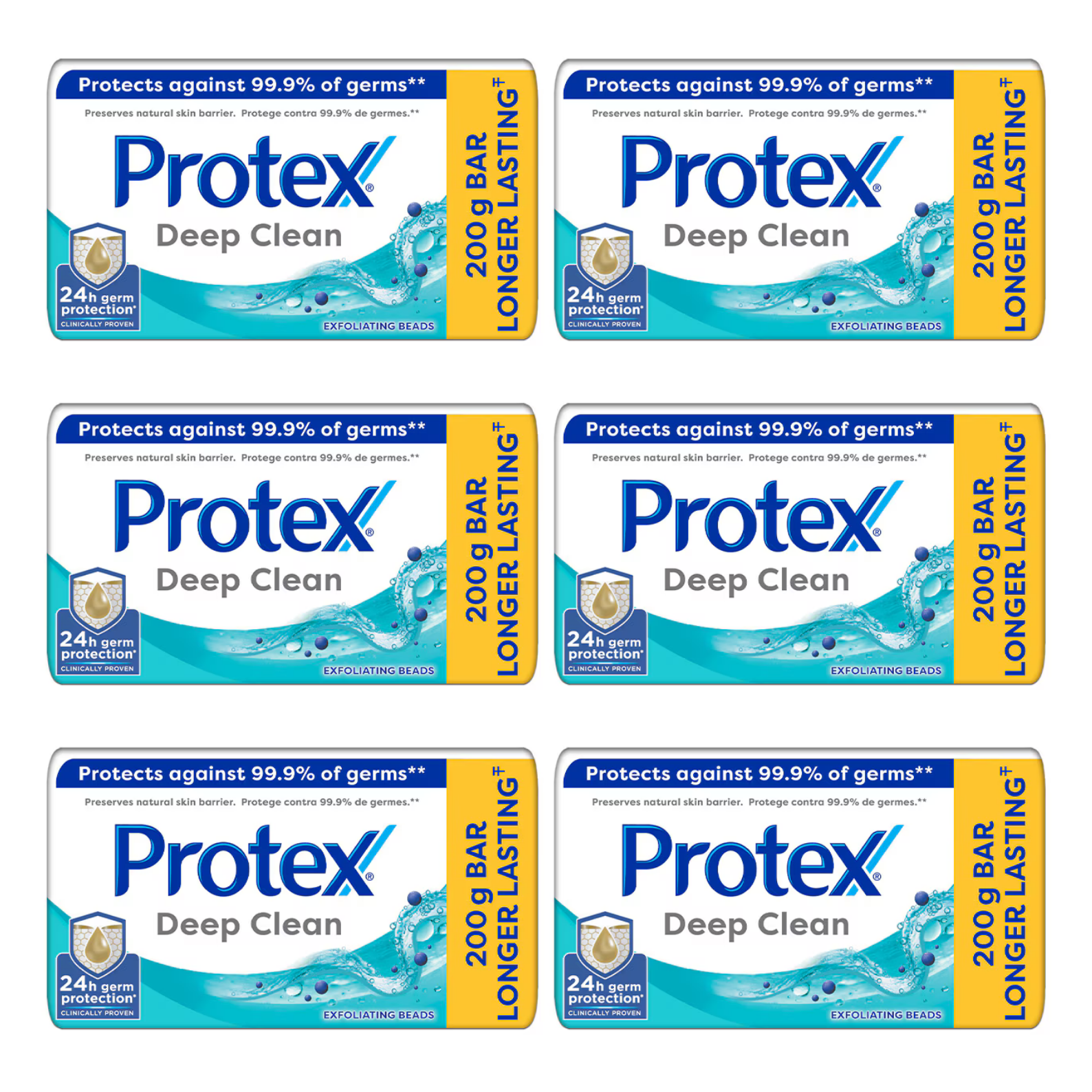 6x 200g Anti-Germ Soap Bars