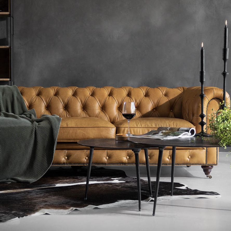 3-Seater Chesterfield Couch