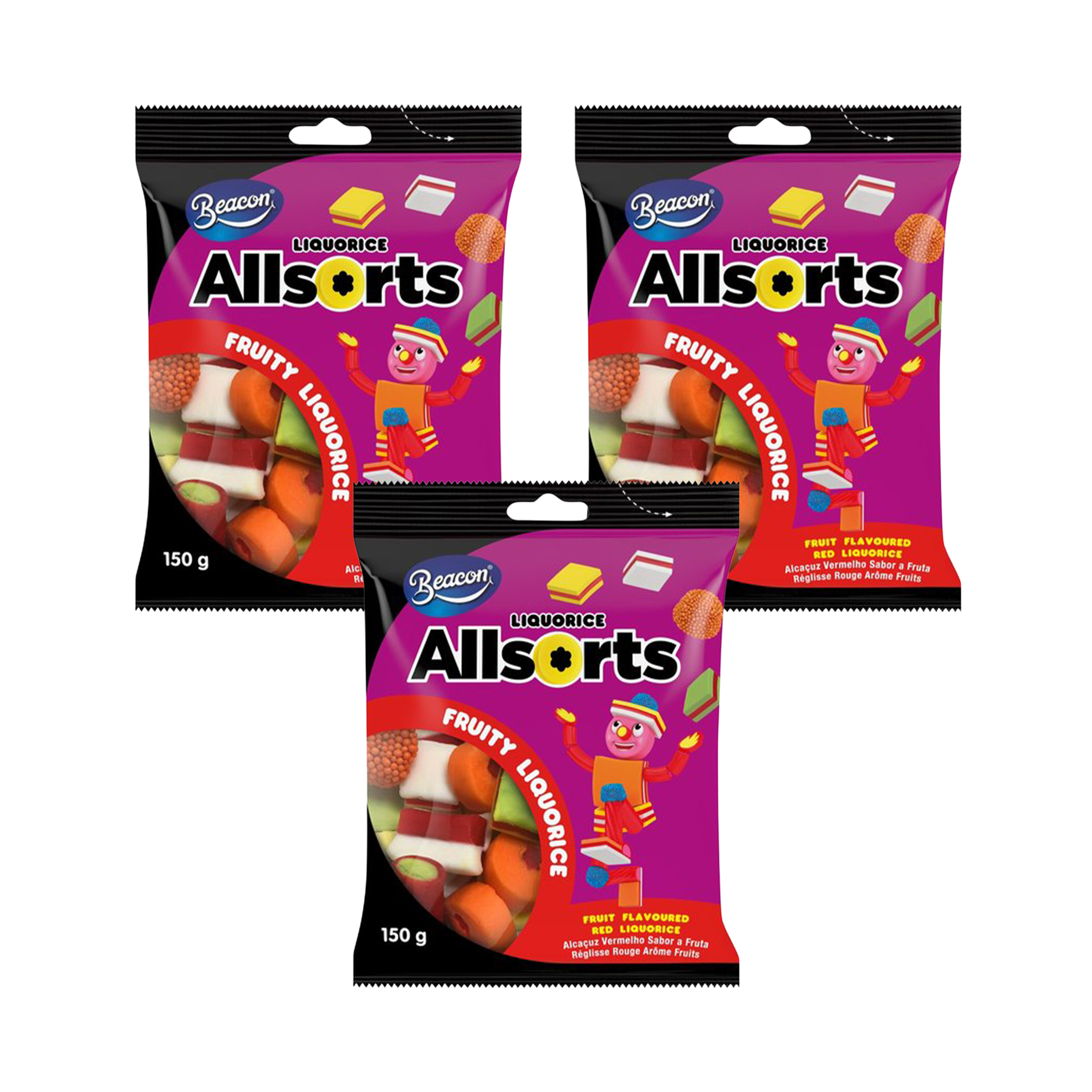 3x 150g Liquorice Allsorts