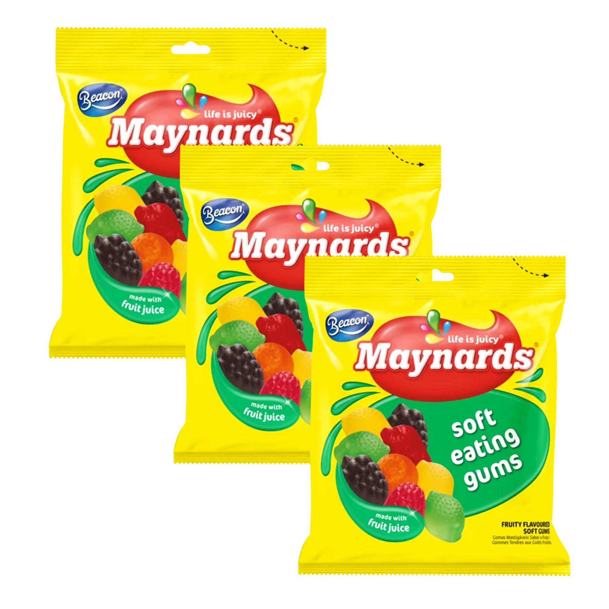 3x 100g Soft Fruity Gums