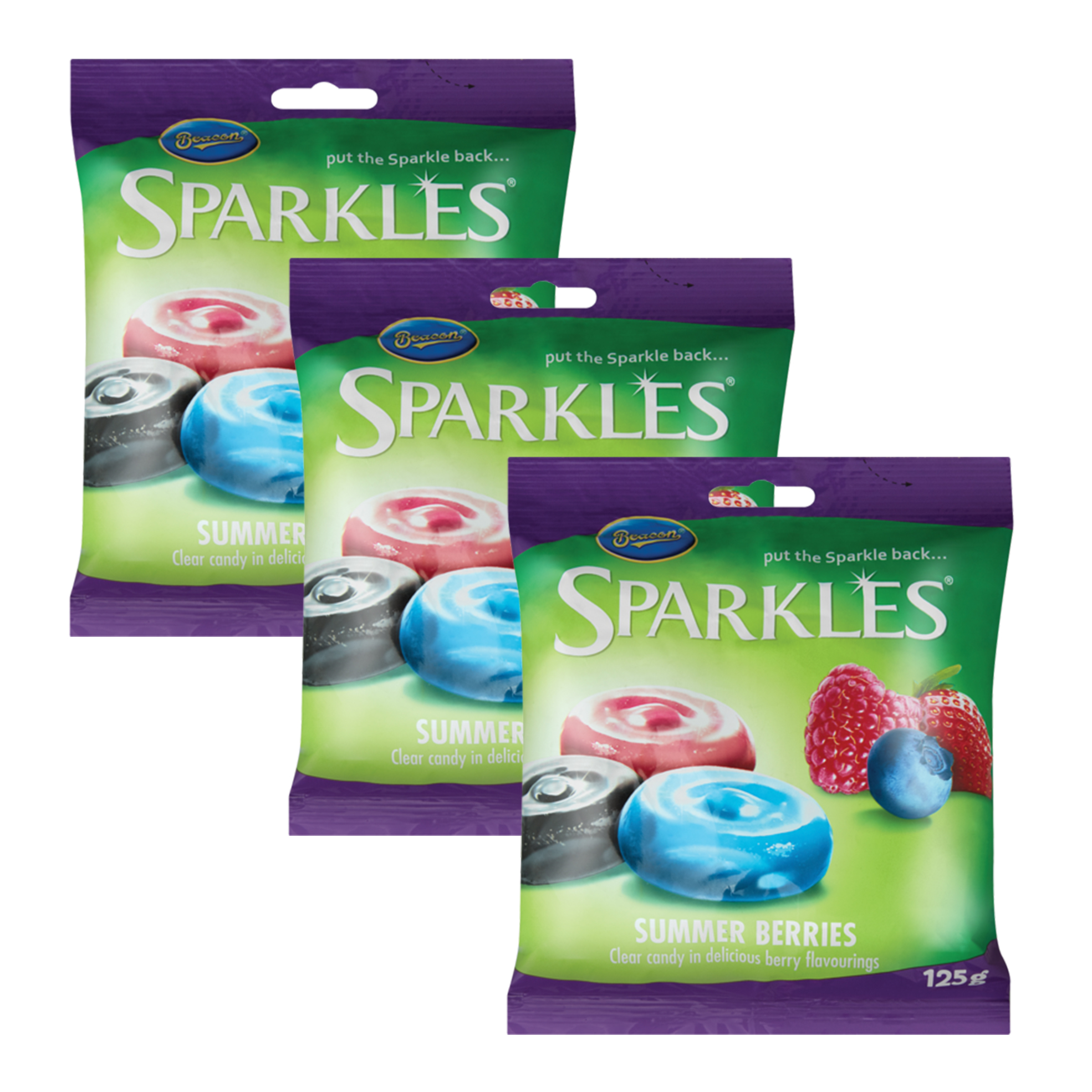 3x 125g Sparkles Assorted Sweets